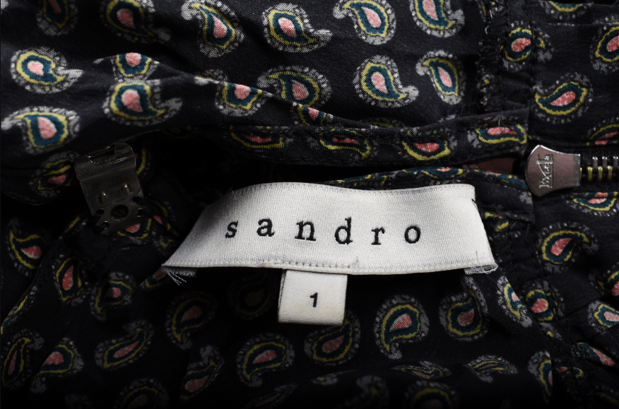 Sandro Women's Sandro Paisley Silk Top and High-Low Hem Size S/M Size M / US 6-8 / IT 42-44 - 3 Thumbnail