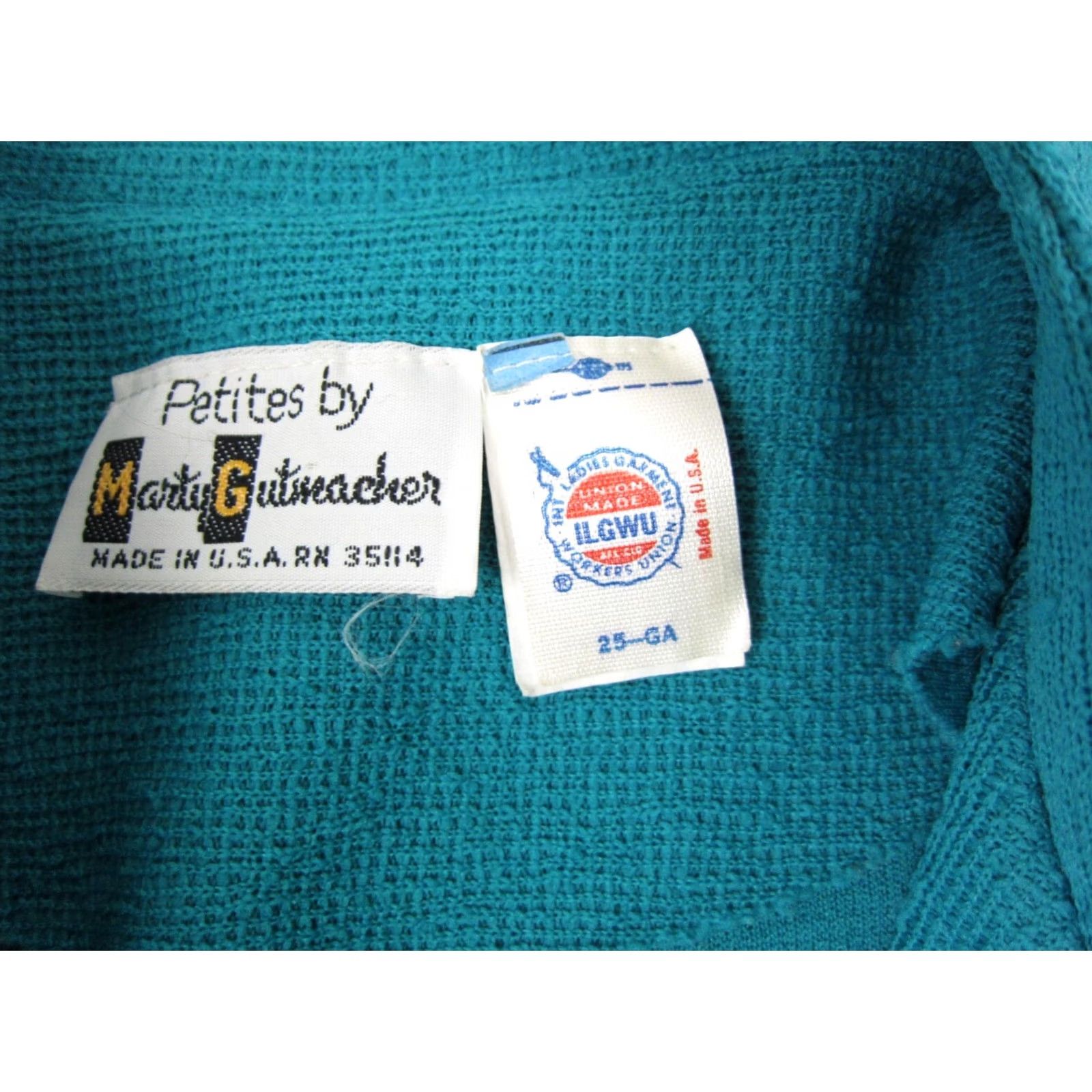 Vintage VINTAGE Marty Gutmacher Blazer Womens Petite Blue Open Cardigan Sweater 36 80s 90s Size XS / US 0-2 / IT 36-38 - 4 Thumbnail