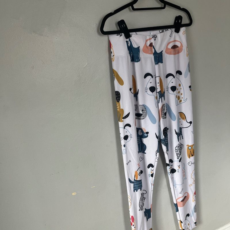 Other Women’s Cartoon Dog Graphic Print Leggings White Multi Size 30" / US 8 / IT 44 - 3 Thumbnail