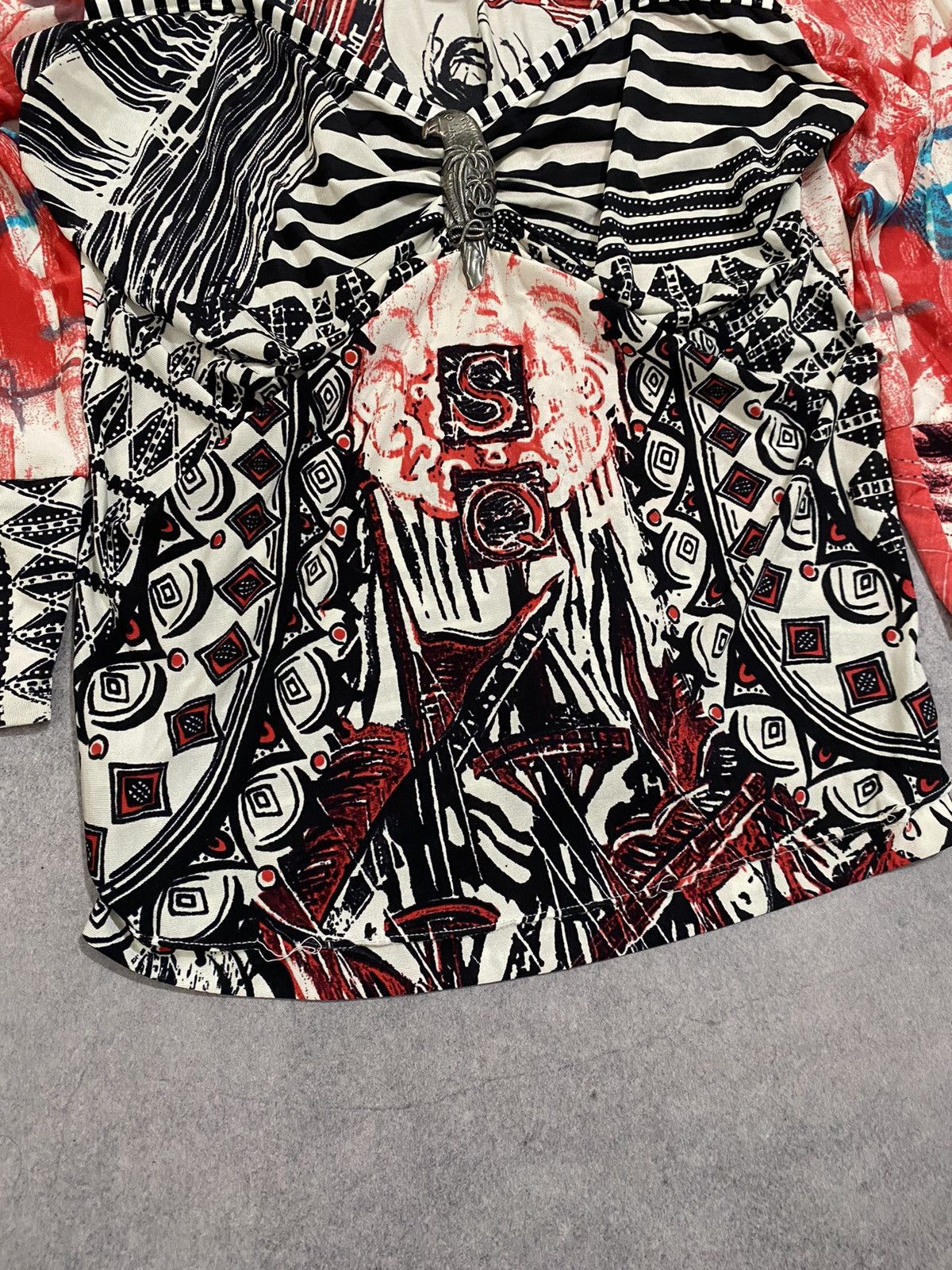 Other Save The Queen Blouse 3/4 Sleeve All Over Graphic Print Size XL / US 12-14 / IT 48-50 - 4 Thumbnail