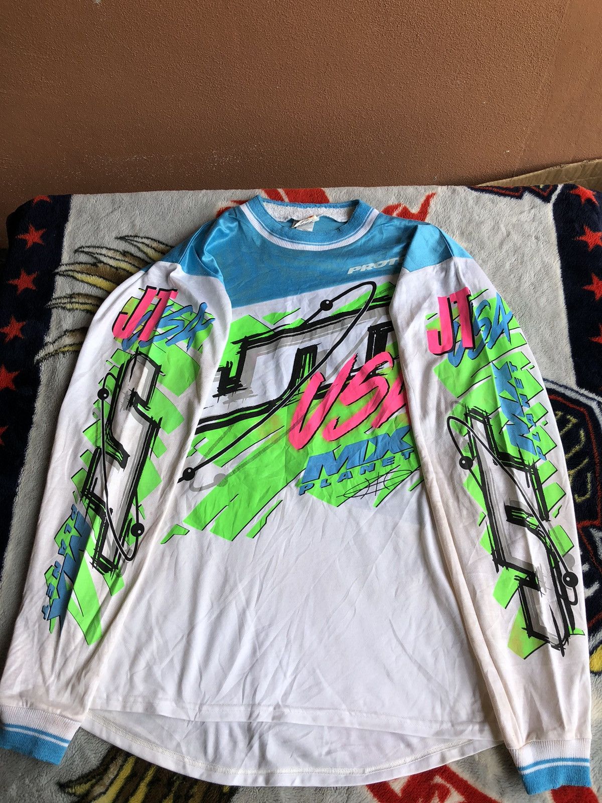Vintage Vintage 80’s JT USA Racing MX Planet Jersey Pro Tour Jerseys Size US S / EU 44-46 / 1 - 6 Thumbnail