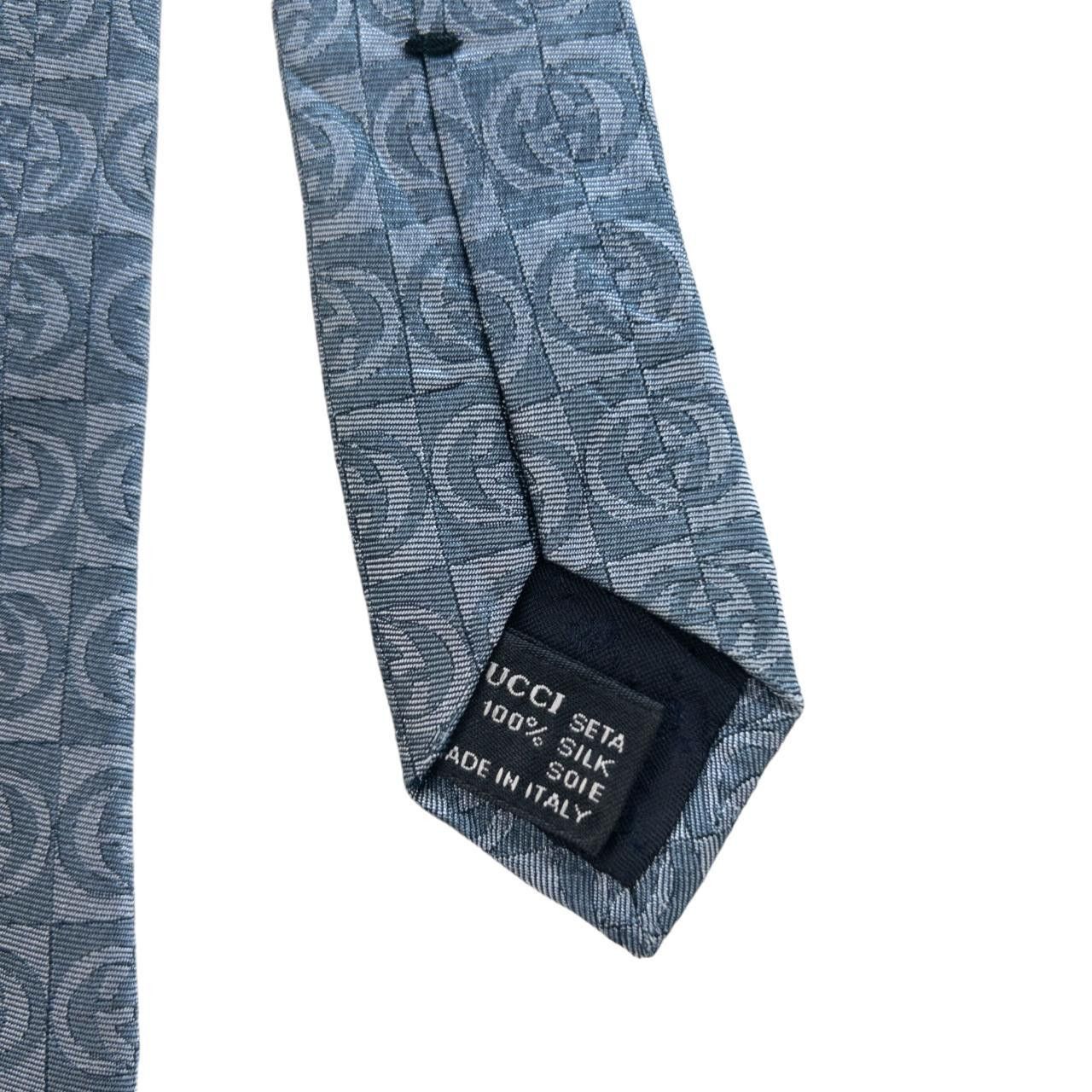 Gucci Vintage Gucci Monogram Silk Tie Size ONE SIZE - 6 Thumbnail