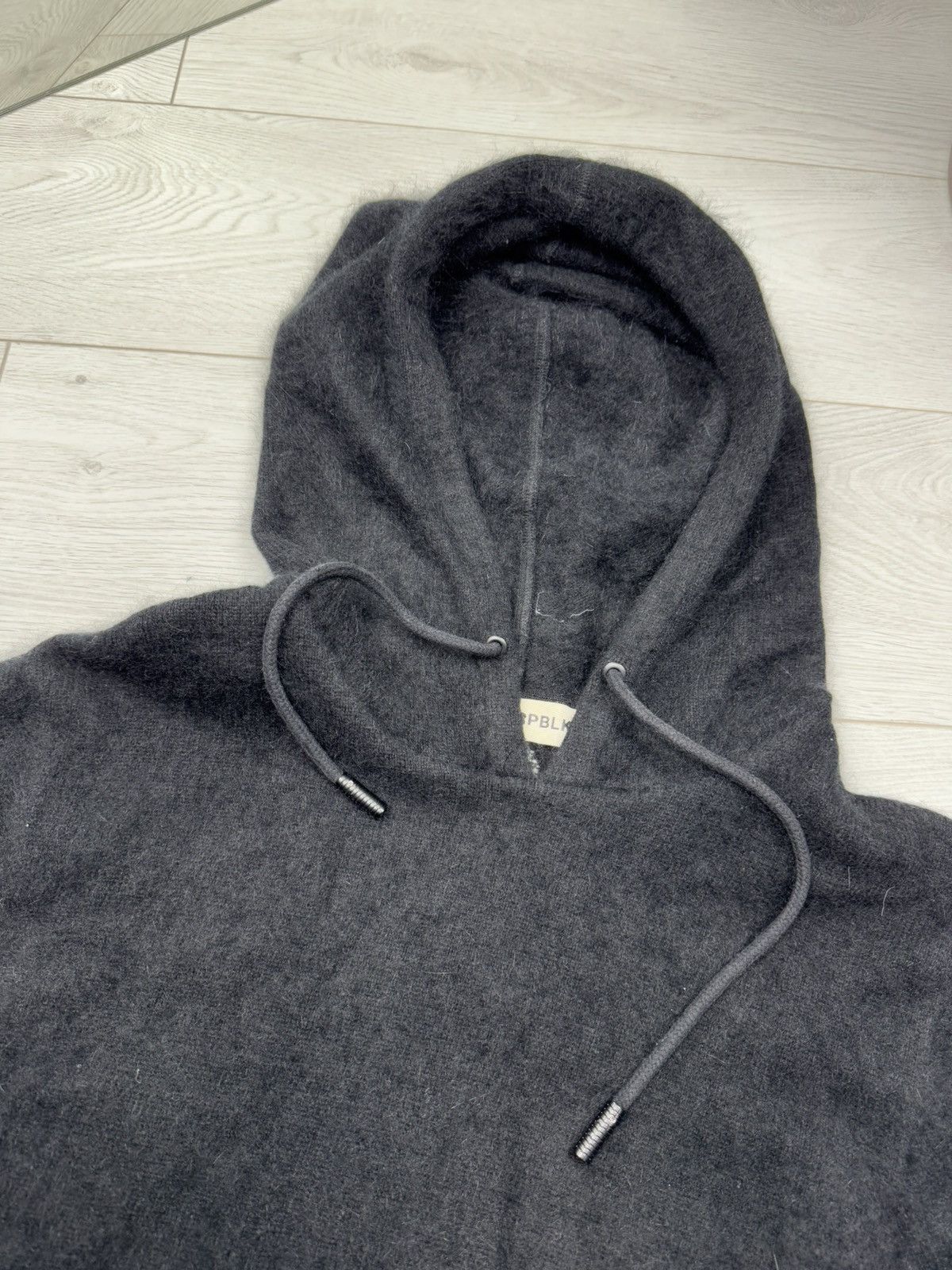 Japanese Brand Forcerepublik Black Wool Hoodie Oversized Size US XXL / EU 58 / 5 - 9 Thumbnail