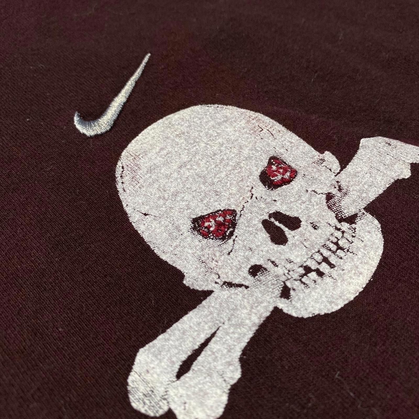 Nike Vintage Nike x Luke Vicious Custom Skull Swoosh T - Shirt Size US XXL / EU 58 / 5 - 5 Thumbnail