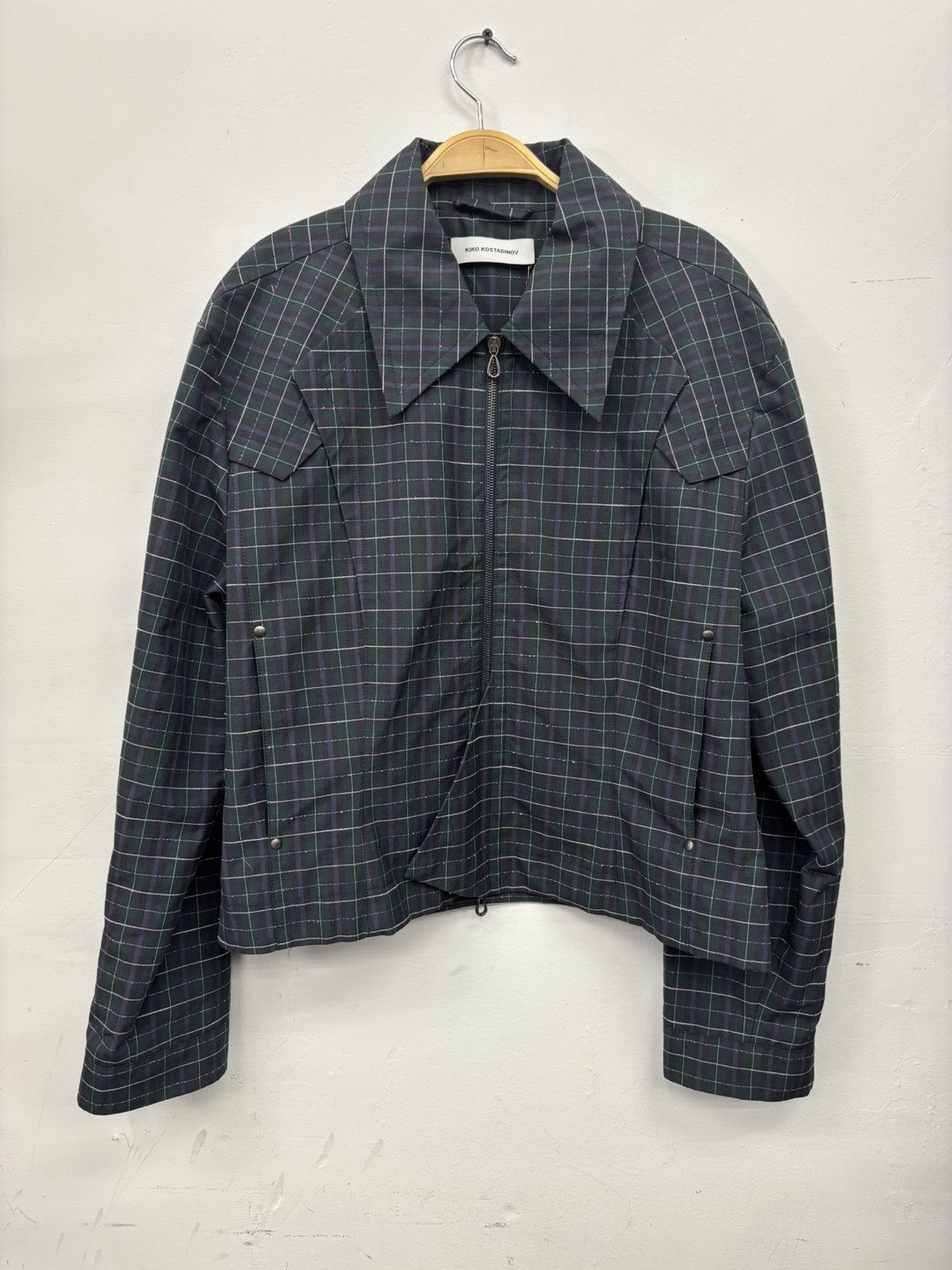 Kiko Kostadinov Kiko Kostadinov Green Karner cropped blouson jacket Size US L / EU 52-54 / 3 - 1 Thumbnail