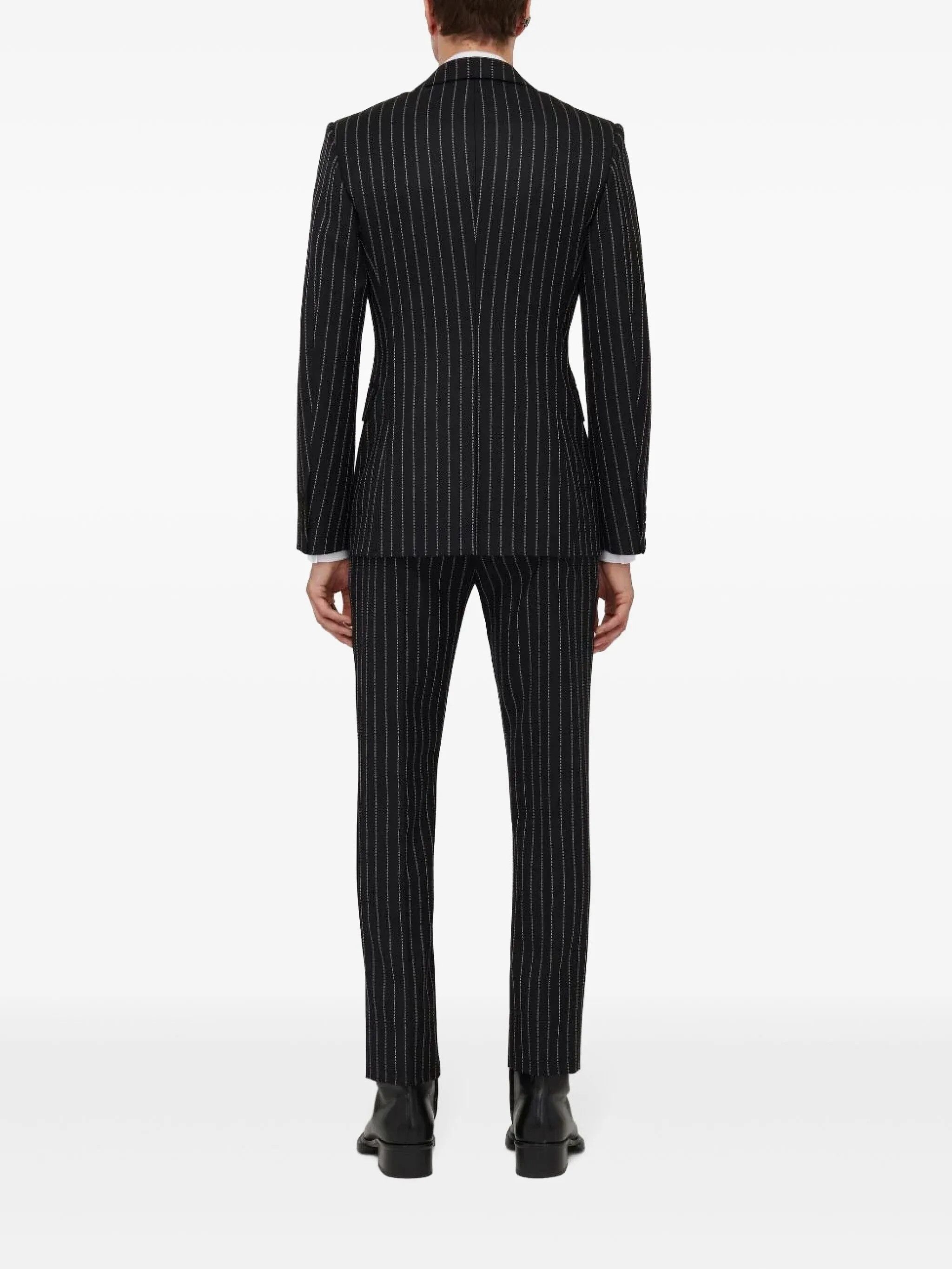 Alexander McQueen Pinstripe Single-Breasted Jacket Size US L / EU 52-54 / 3 - 1 Thumbnail