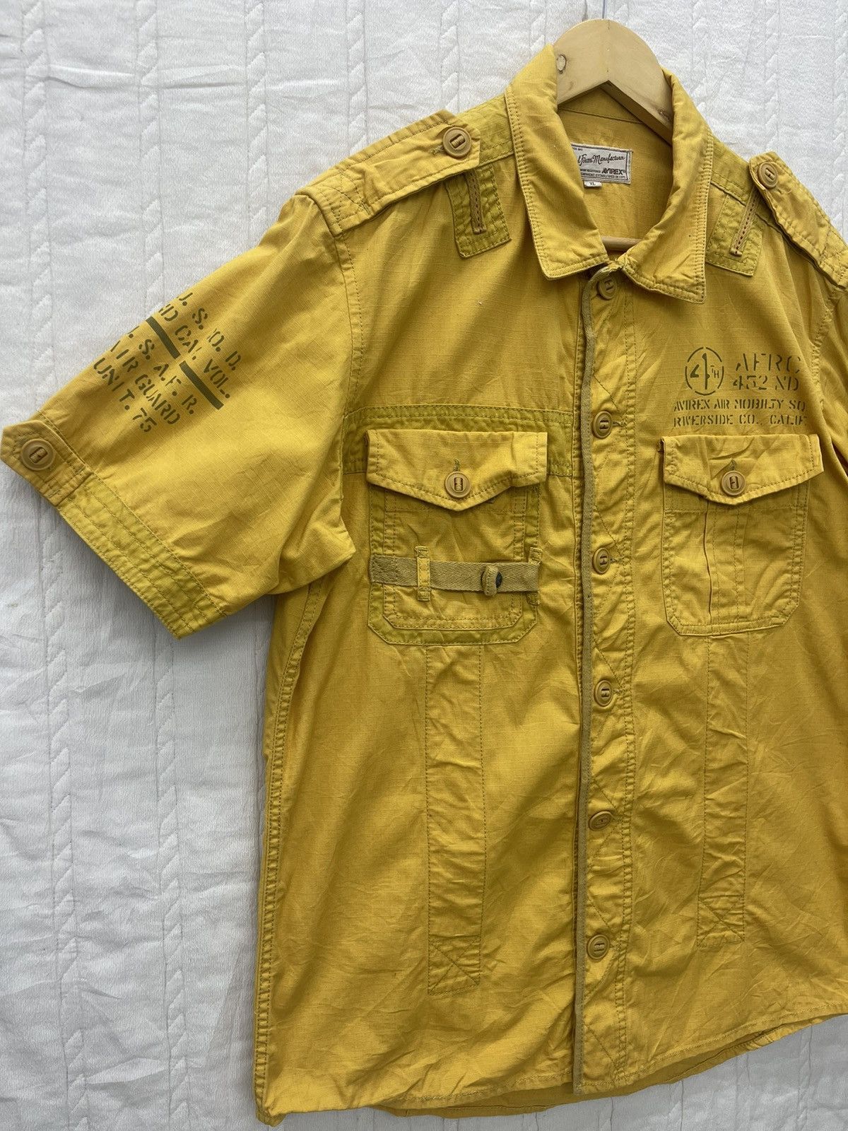Avirex STEAL🔥4th AFRC 452 ND AIR MOBILTY SQUAD JACKET SHIRT Size US XL / EU 56 / 4 - 2 Thumbnail