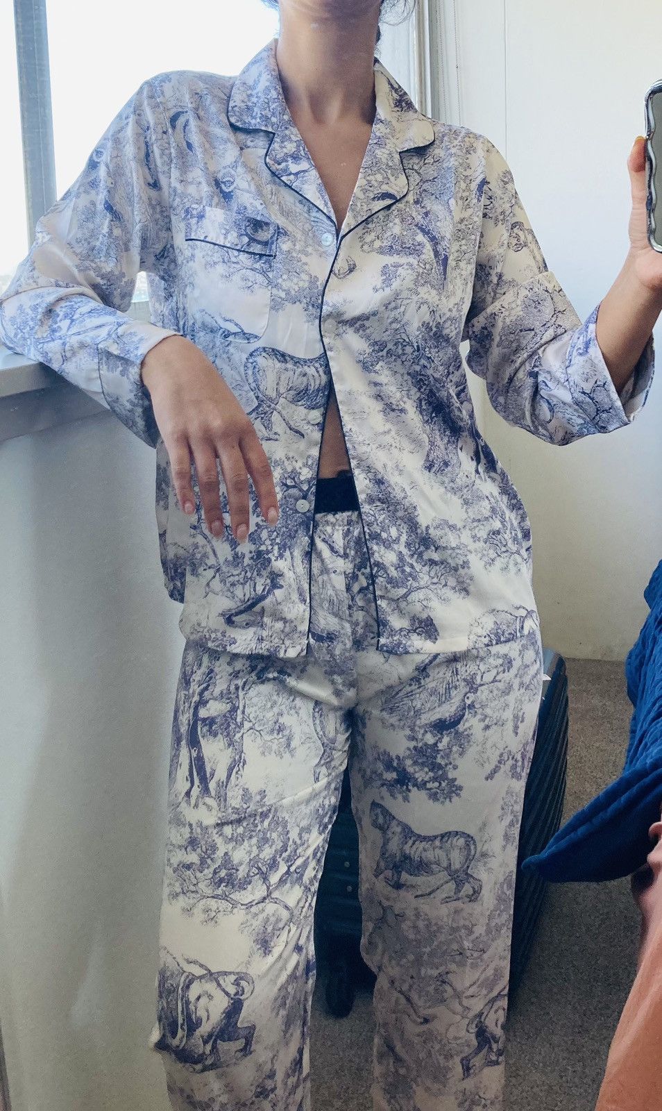 Other ✨ Elegant Toile de Jouy Satin Pajamas ✨ high end Size S / US 4 / IT 40 - 8 Thumbnail
