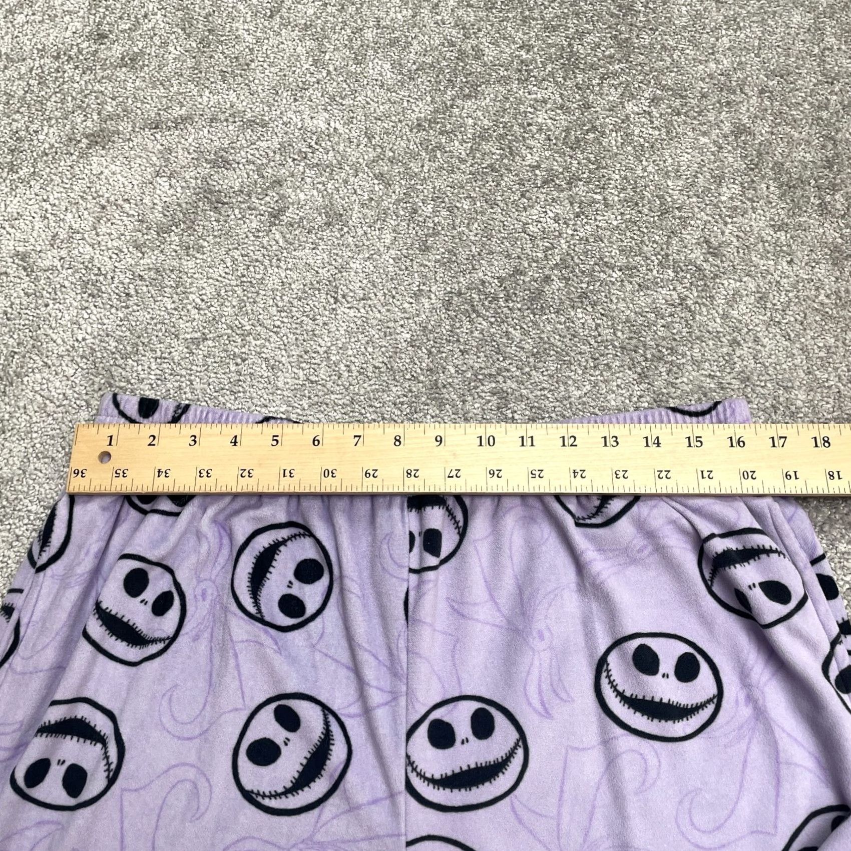 Vintage Disney Nightmare Before Christmas Plush Pajama Pants Women L Purple Sleepwear Size 36" / US 14 / IT 50 - 7 Thumbnail
