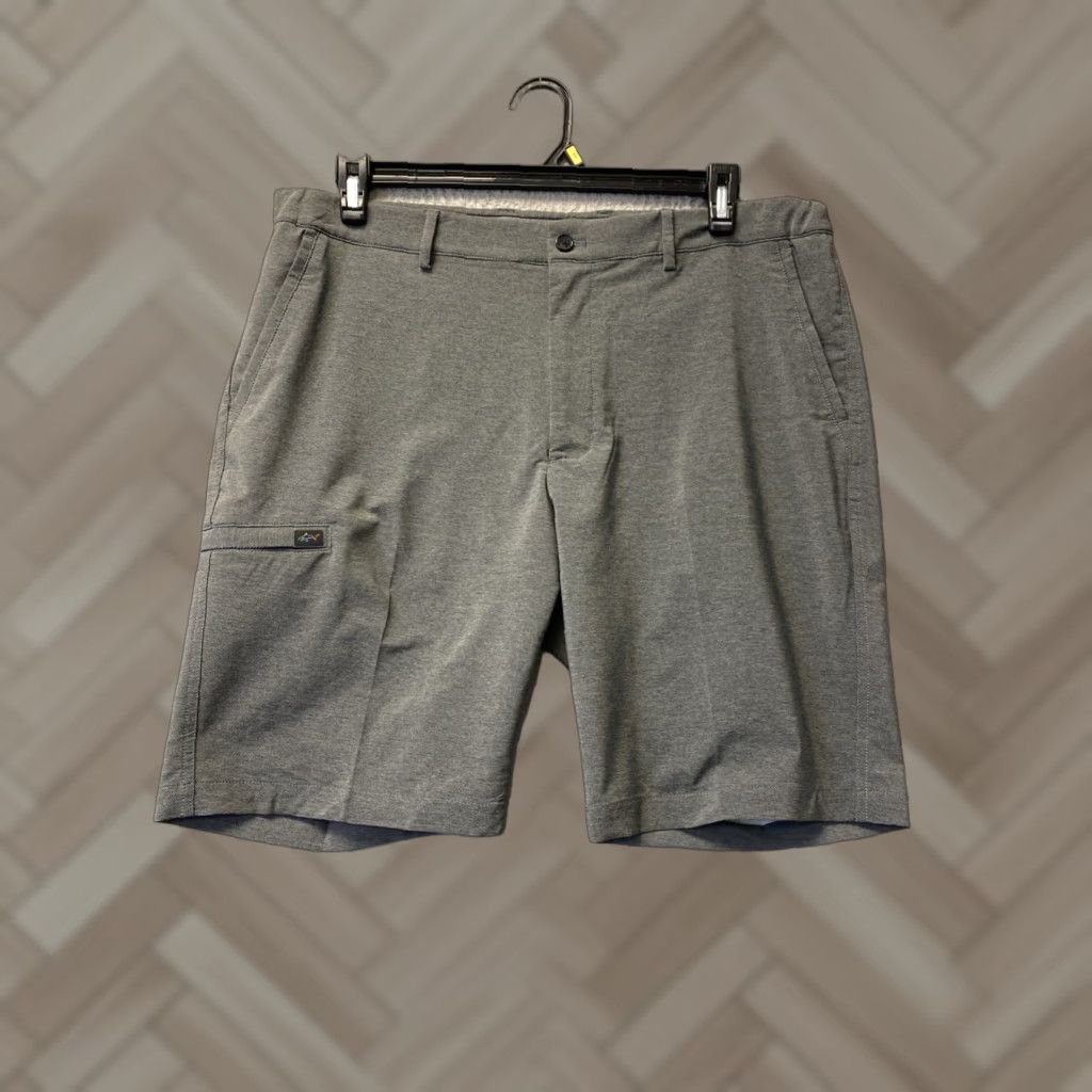 Vintage GREG NORMAN Shorts Men's Flat Front Poly Spandex Golf Gray 36 Size Size US 36 / EU 52 - 1 Thumbnail