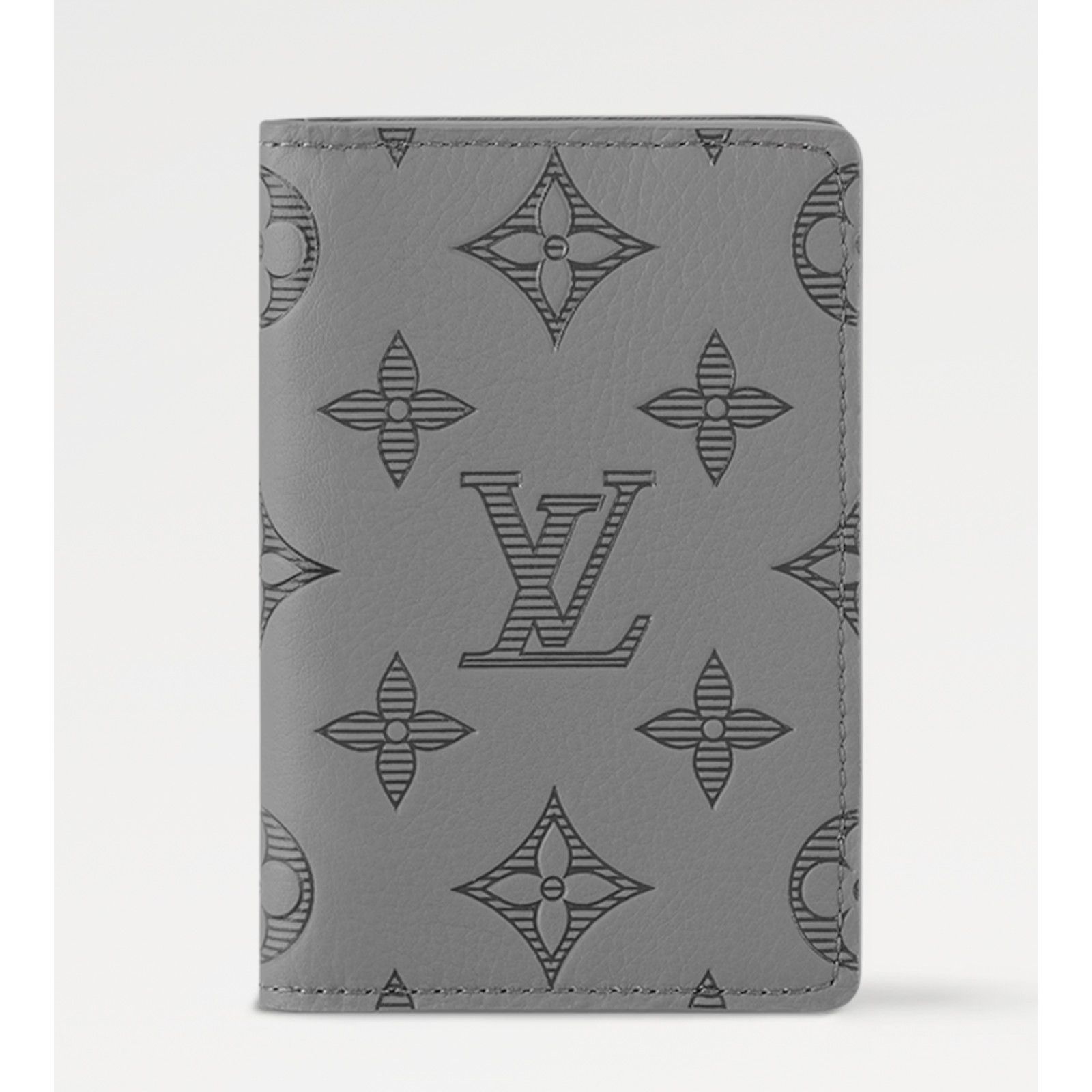 Louis Vuitton Louis Vuitton Grey Leather Logo Pocket Organizer Card Wallet Size ONE SIZE - 1 Thumbnail
