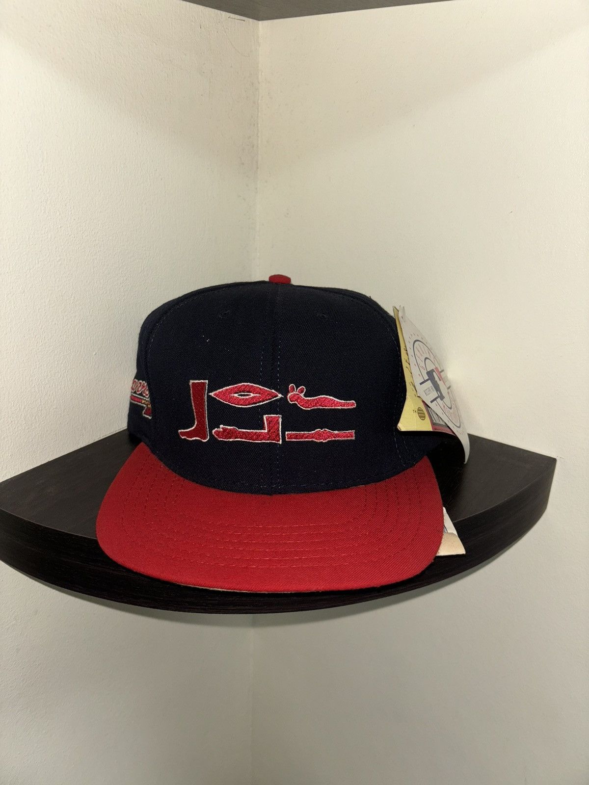 image of American Needle Braves Cap in Black/Red, Men's