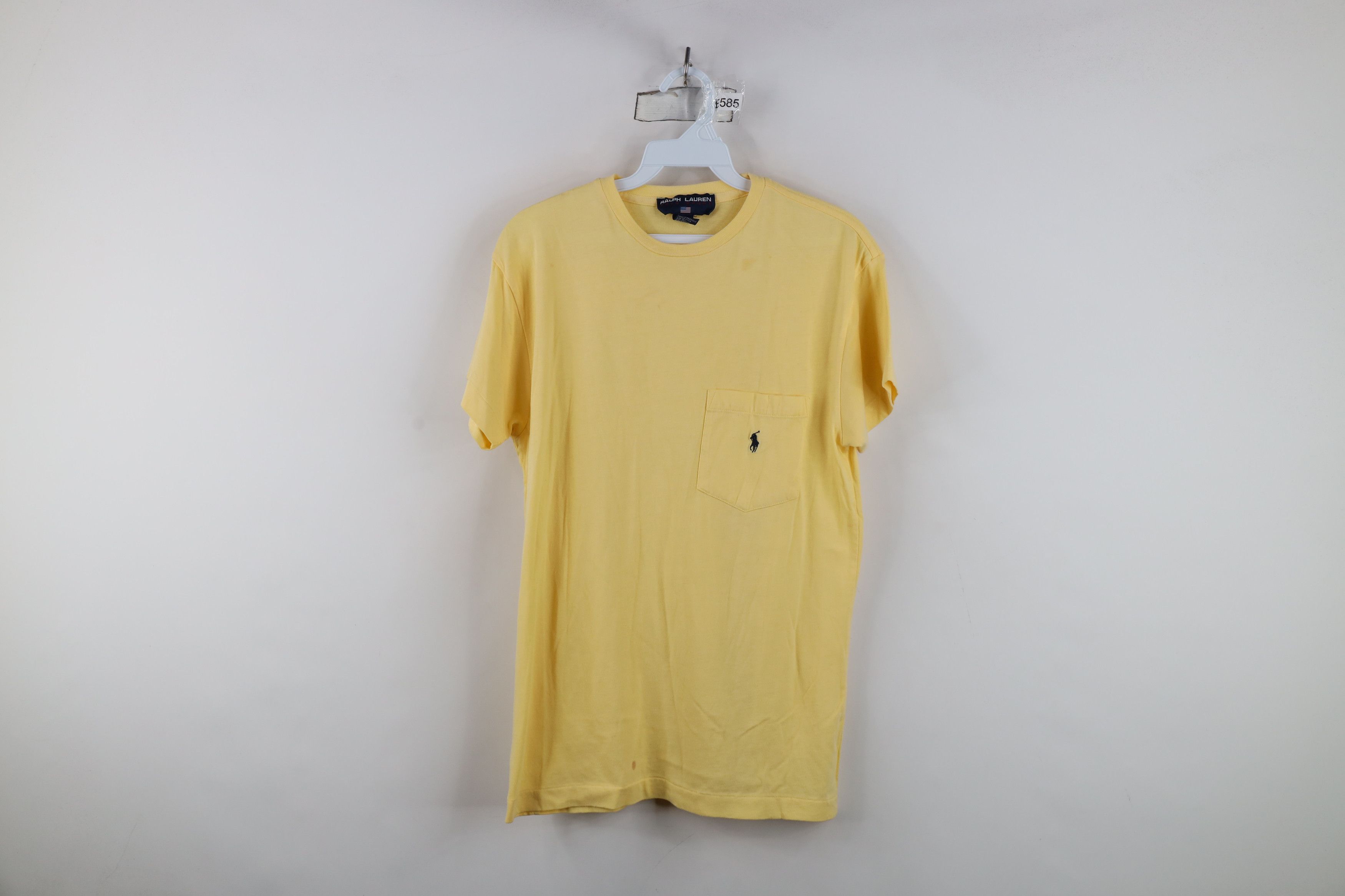 Ralph Lauren Vintage 90s Polo Sport Ralph Lauren Pocket T-Shirt Yellow Size US S / EU 44-46 / 1 - 1 Thumbnail