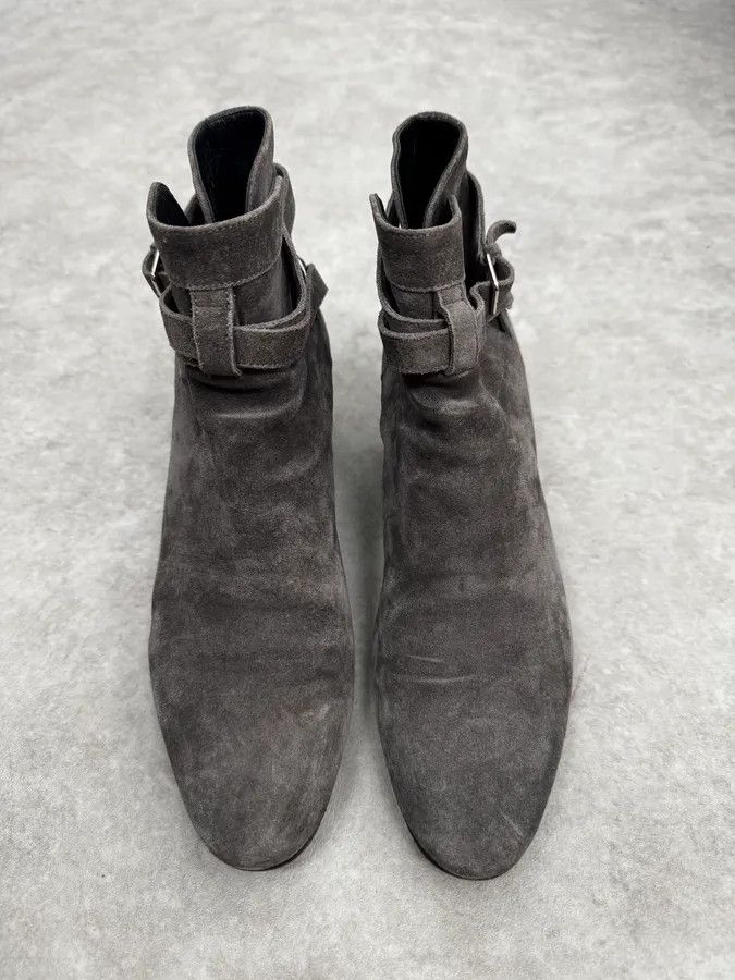 Saint Laurent Paris Saint Laurent Grey Suede Jodhpur Boots Size US 8 / EU 41 - 3 Thumbnail