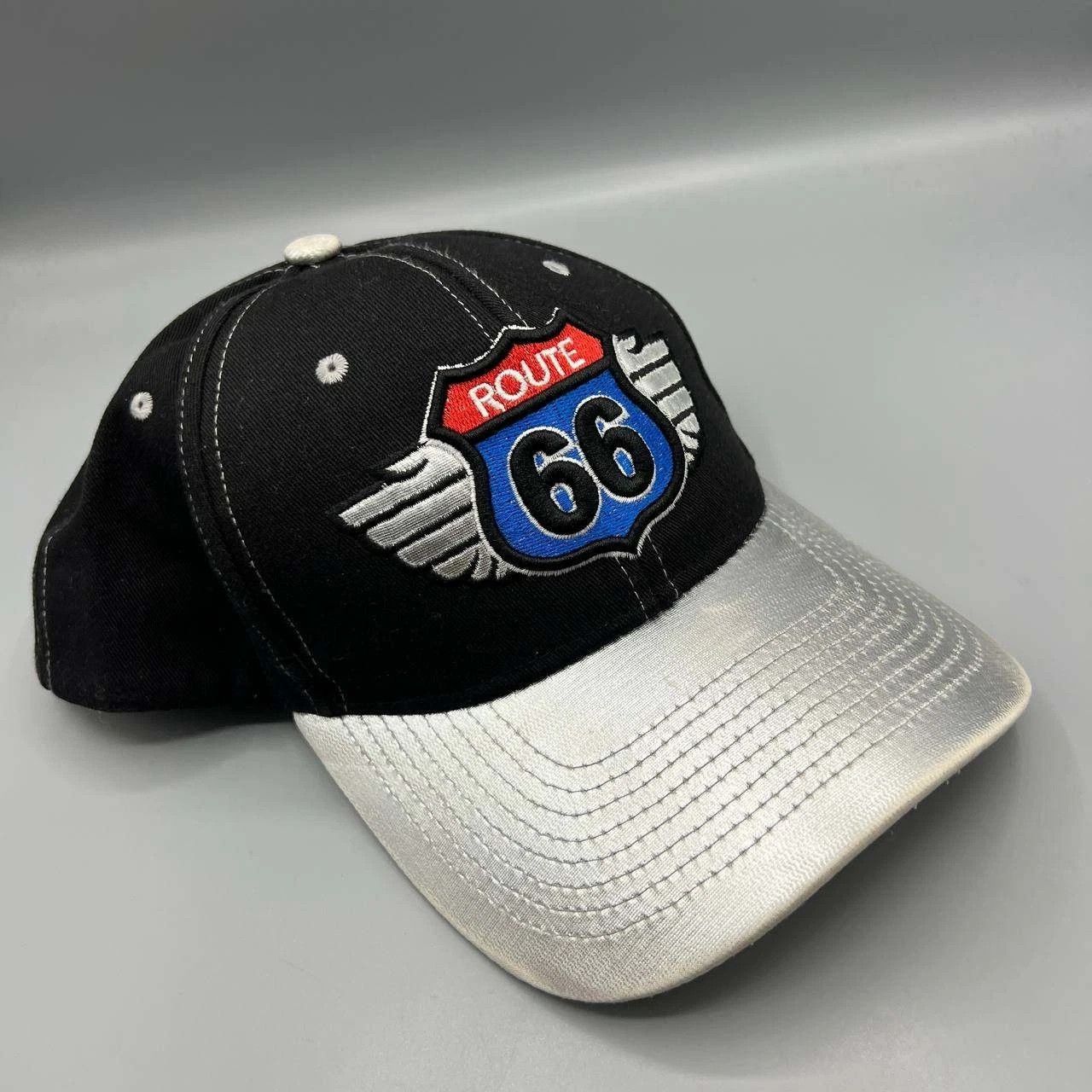 Route 66 Route 66 Hat Men Black Silver Embroidered Snap Back Cap Size ONE SIZE - 6 Thumbnail