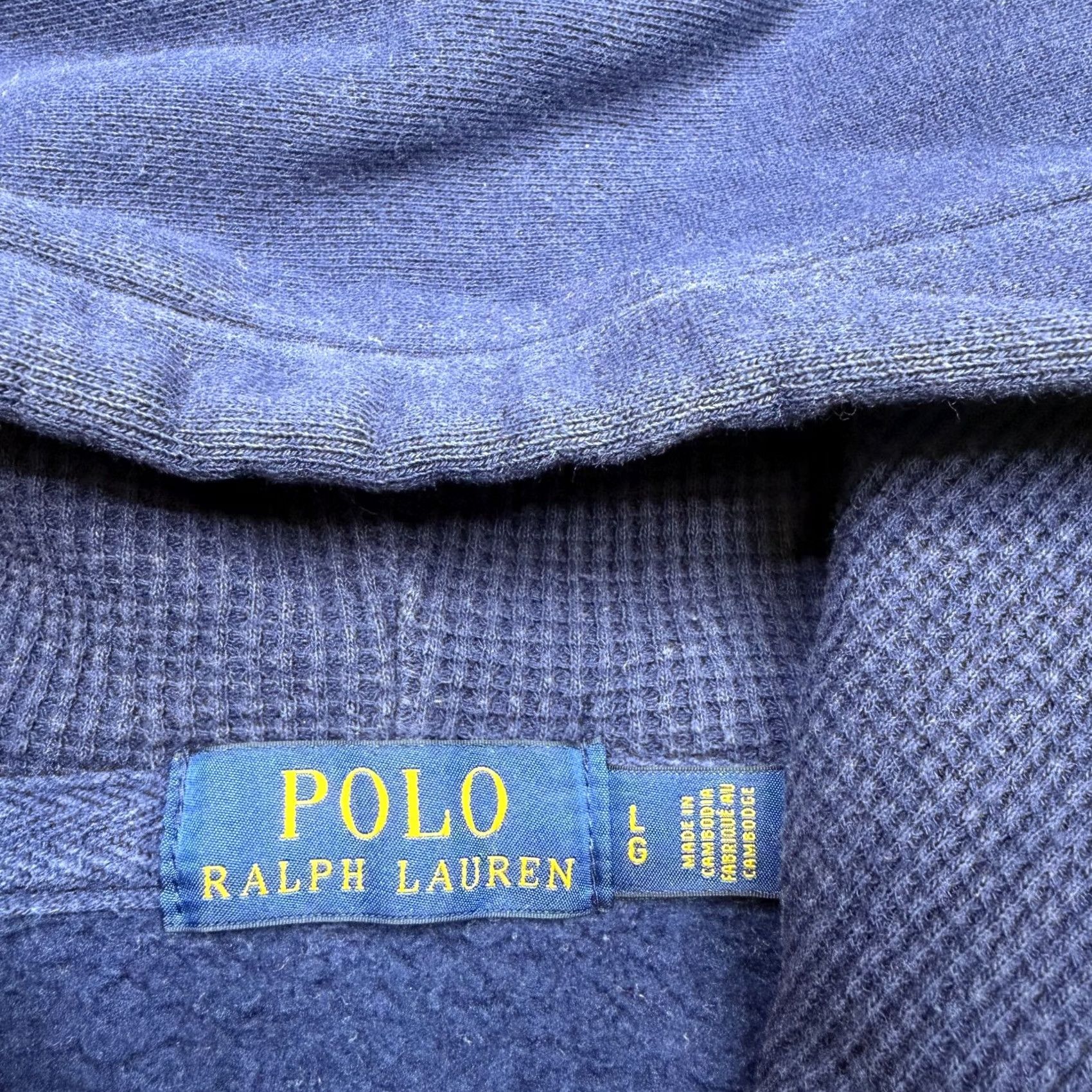 Polo Ralph Lauren Vintage Polo Ralph Lauren Hoodie Size L Blue Thermal Lined Full Zip Sweatshirt Size US L / EU 52-54 / 3 - 4 Thumbnail