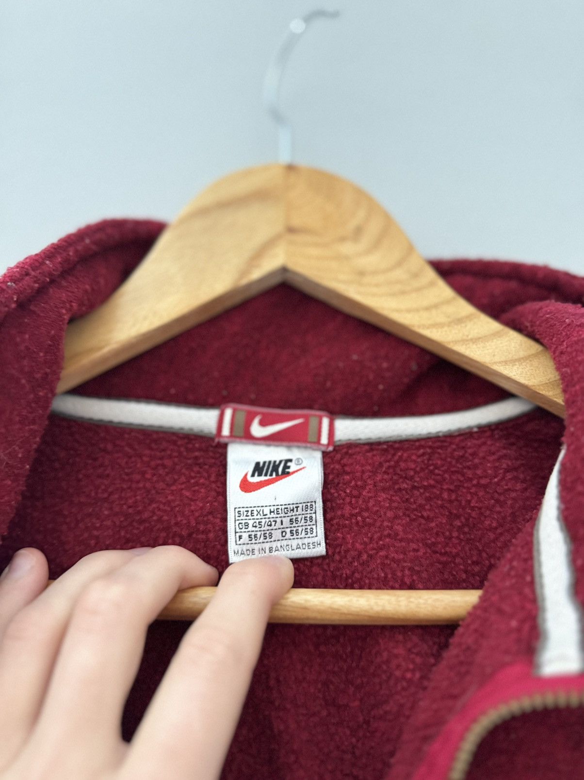 Nike Vintage Nike fleece pullover embroidered logo baggy fit 90s Size US XL / EU 56 / 4 - 3 Thumbnail