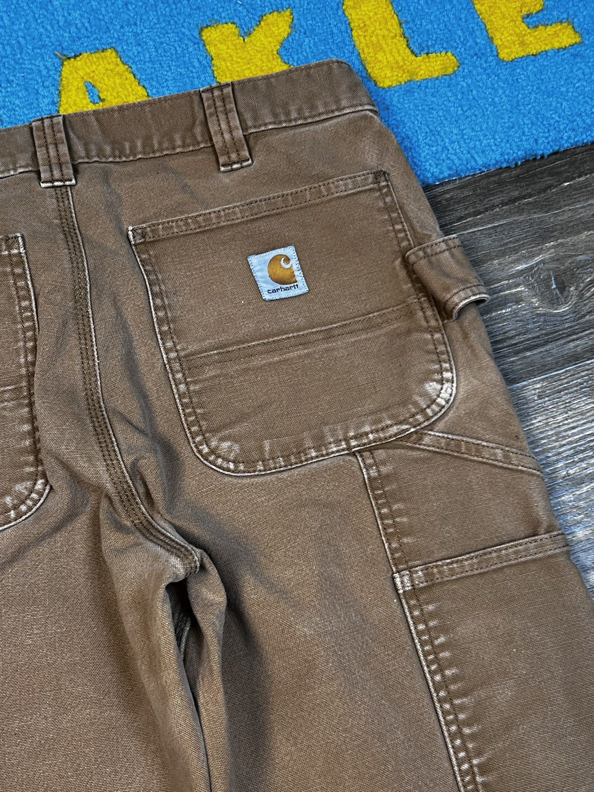 Carhartt × Vintage Vintage Carhartt Double Knee Straight Fit Brown Cargo Pants Size US 32 / EU 48 - 13 Thumbnail
