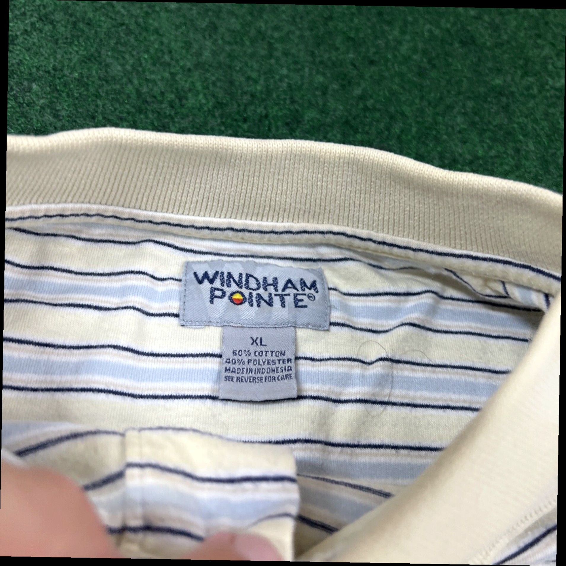 Vintage Vintage 90’s Windham Pointe Men's Golf Polo Shirt Size XL Striped Yellow Blue Size US XL / EU 56 / 4 - 5 Thumbnail