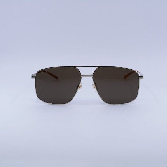 Gucci 🕶️ New Gucci GG1676S 002 Sunglasses - Gold Frame, Brown Size ONE SIZE - 2 Thumbnail