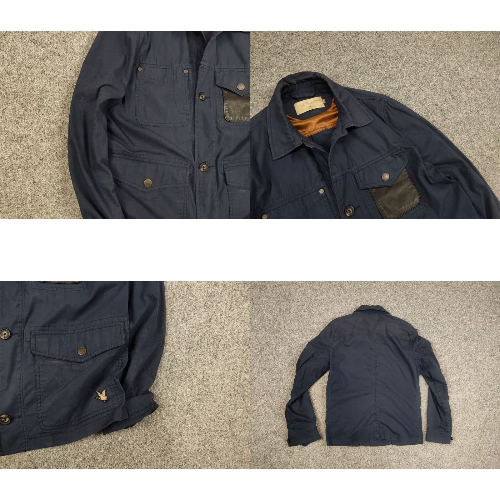 Vintage VINTAGE Chevignon Light Pocket blue B Worker Jacket Shirt Mens S Blue 90s Pockets Logo Size US S / EU 44-46 / 1 - 8 Thumbnail