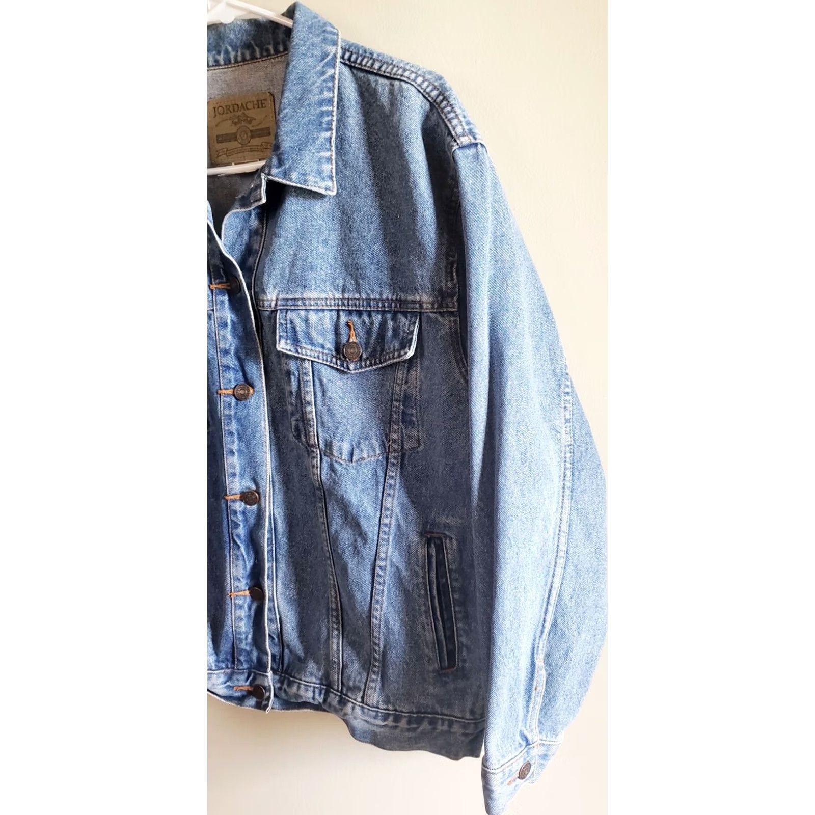 Jordache VINTAGE Jordache Denim Jean Jacket Trucker Women's Large Blue 90s Size 36" / US 14 / IT 50 - 3 Thumbnail