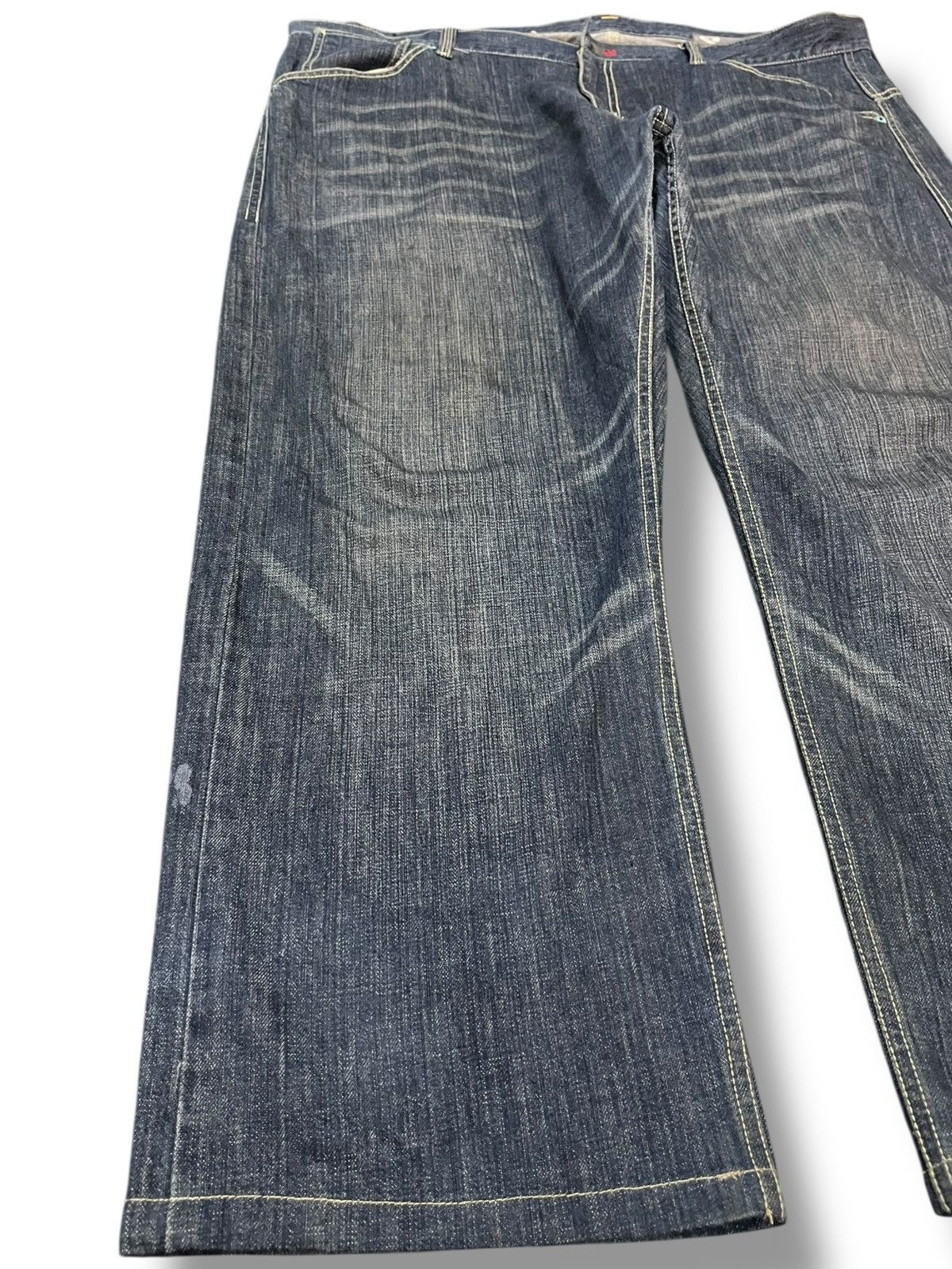 Le Grande Bleu (L.G.B.) Vintage Namitatsu Baggy Karakuri Tamashi Style Denim Size US 44 / EU 60 - 4 Thumbnail