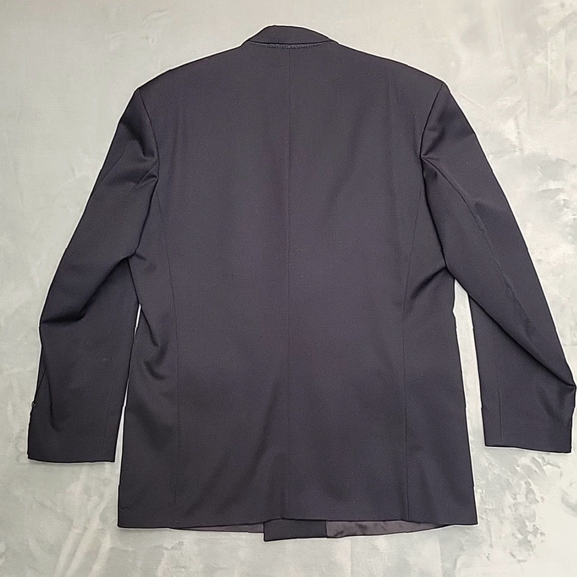 NEXT VINTAGE NEXT Blazer Mens 42L Dark Navy Double Breasted Wool Tailored Formal Classic Jacket Size 42R - 5 Thumbnail