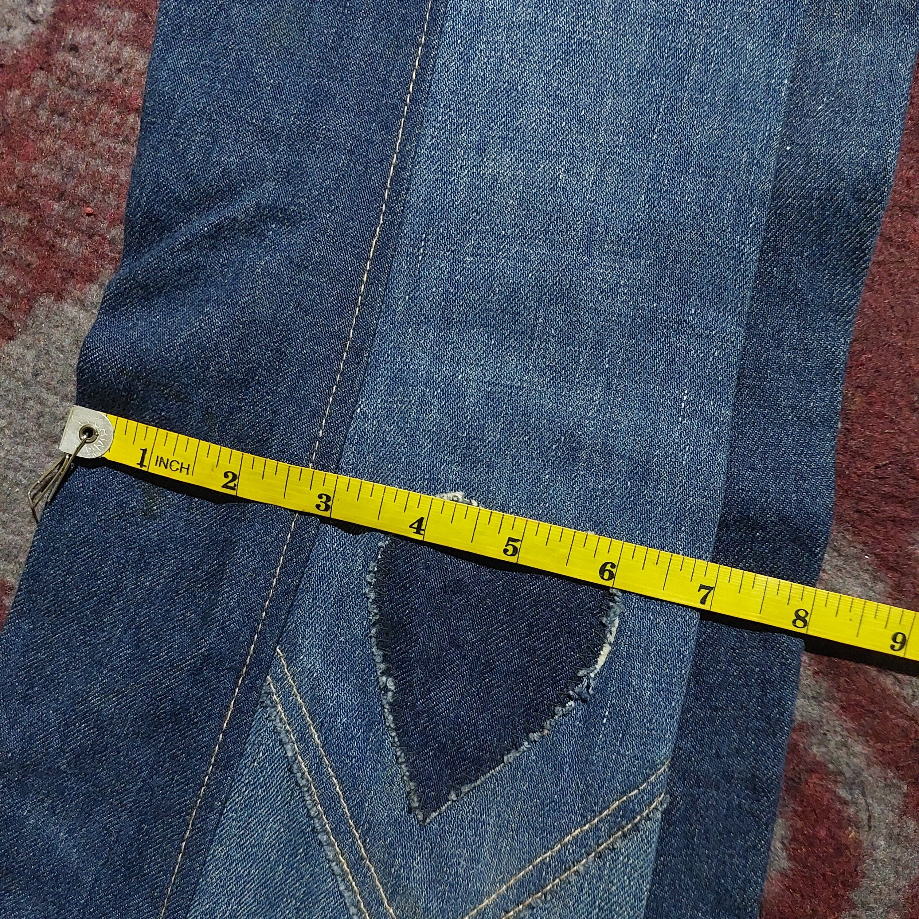 GOA Vintage Bigstone Genuine indigo denim bell bottom jeans Size US 28 / EU 44 - 16 Thumbnail