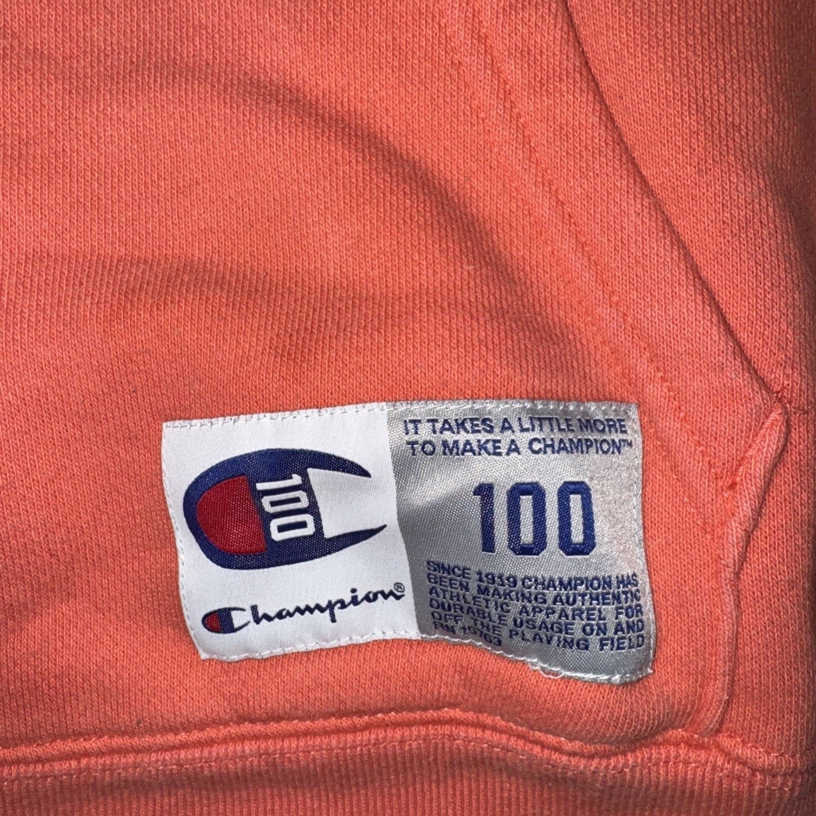 Champion × Vintage Vintage Champion Reverse Weave After Hoodie Peach M 21x25 Size US M / EU 48-50 / 2 - 3 Thumbnail