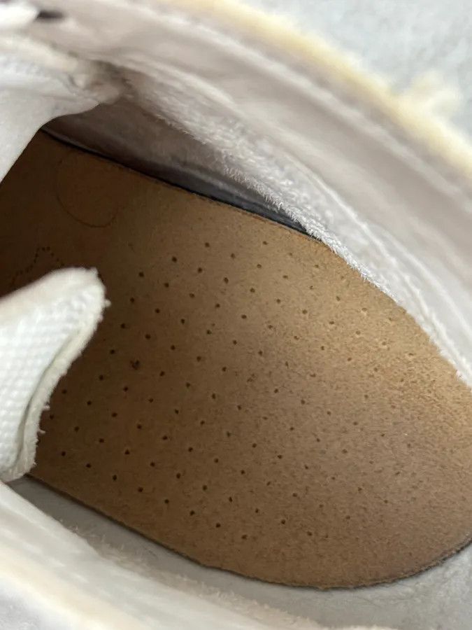 John Galliano 2004 John Galliano White Canvas Newspaper Studded High Sneakers Size US 7 / EU 40 - 10 Thumbnail