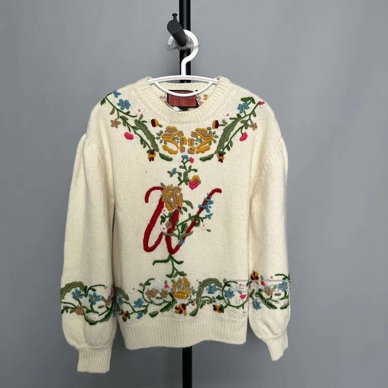 Gucci Gucci Knitted pullover sweater Size US XXS / EU 40 - 1 Thumbnail
