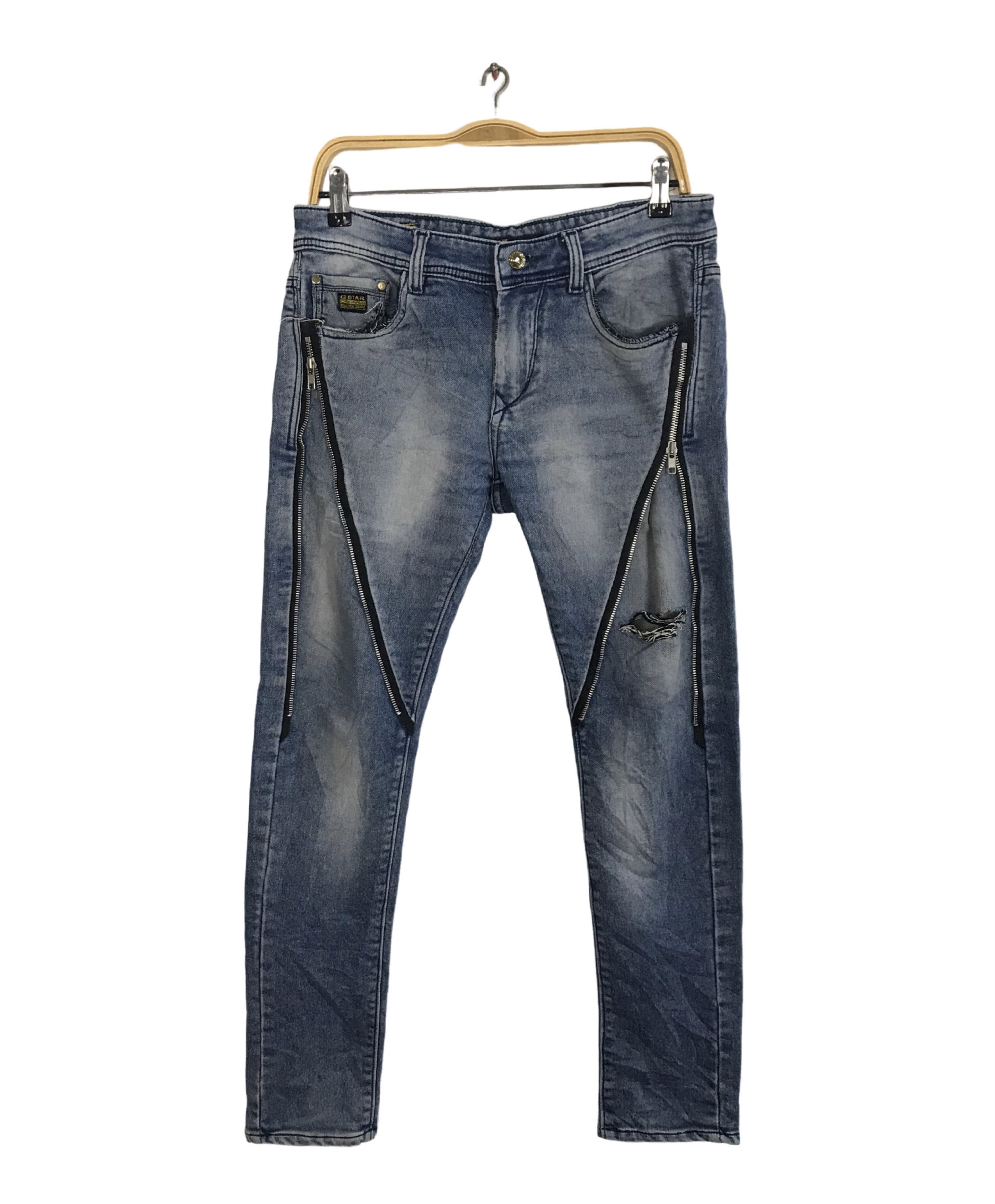 G-Star G Star Raw Denim 3301 Jeans Pant Punk Rock Style Skinny Size US 31 - 1 Thumbnail