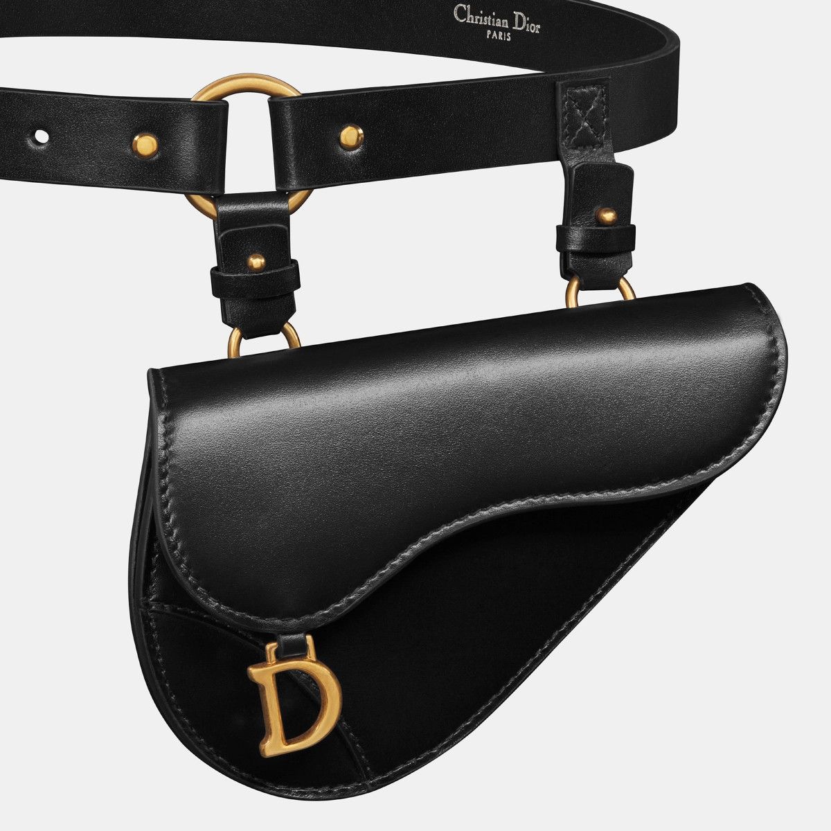 Dior o1bcso1str0126 Size:OS/Saddle Removable Pouch Belt in Black Size ONE SIZE - 3 Thumbnail