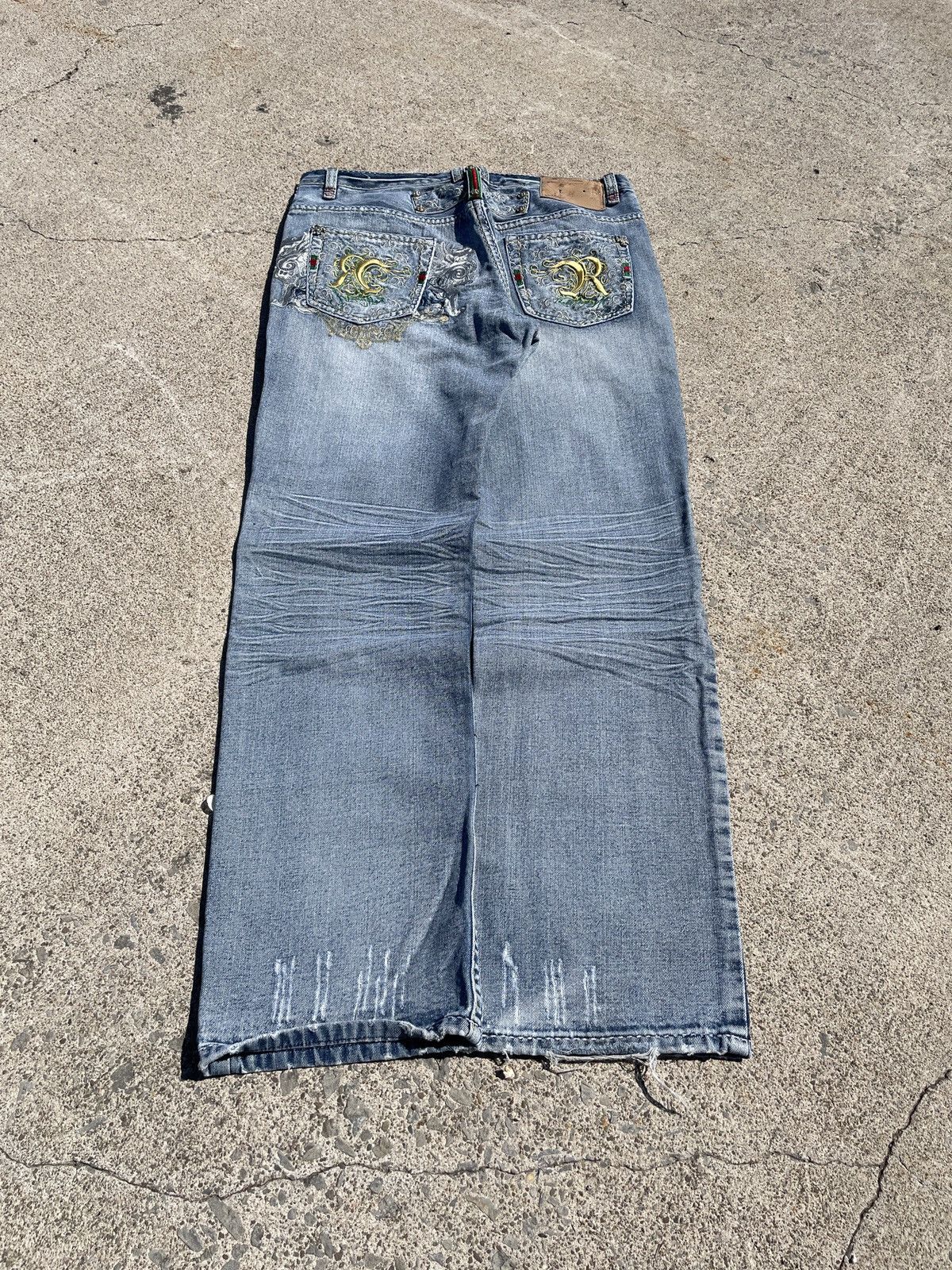 Other Ruthless Art Y2K Embroidered Denim Size US 36 / EU 52 - 14 Thumbnail