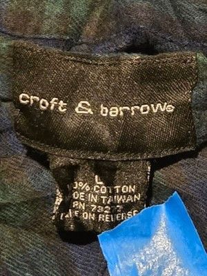 Croft & Barrow Croft & Barrow Button Up Shirt Womens L Blue Crinkle 100% Size L / US 10 / IT 46 - 2 Thumbnail