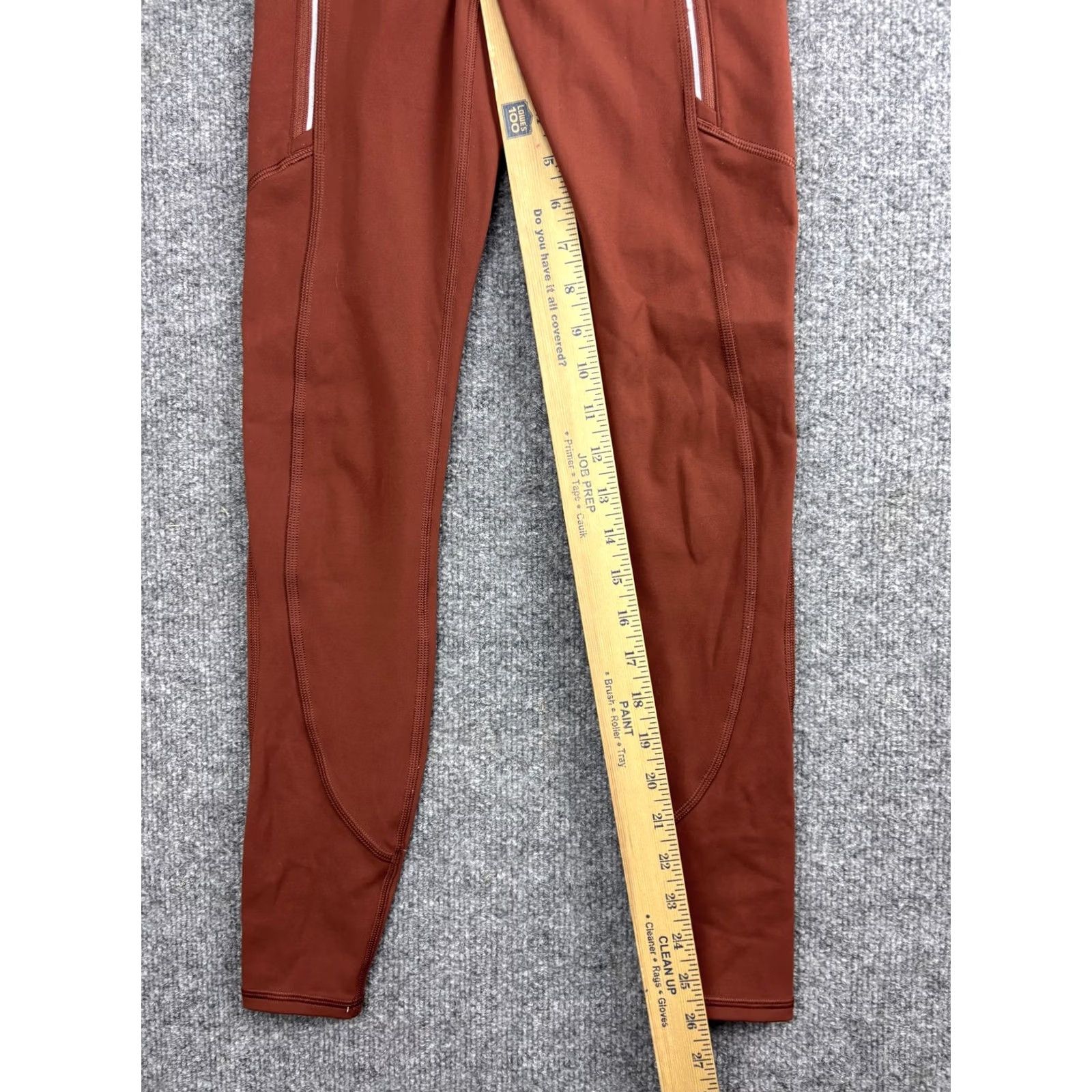 Athleta Athleta Womens XXS Leggings Brown Rainier Tight Ankle Zip Pockets Fleece Lined Size 24" / US 00 / IT 34 - 5 Thumbnail