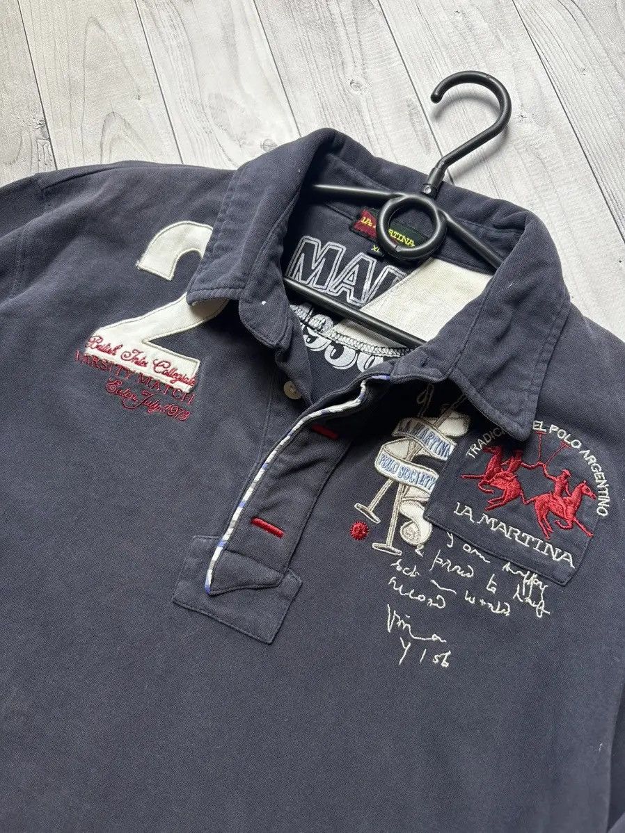 La Martina Vintage La martina rugby jersey L big logo number 2 Size US L / EU 52-54 / 3 - 6 Thumbnail