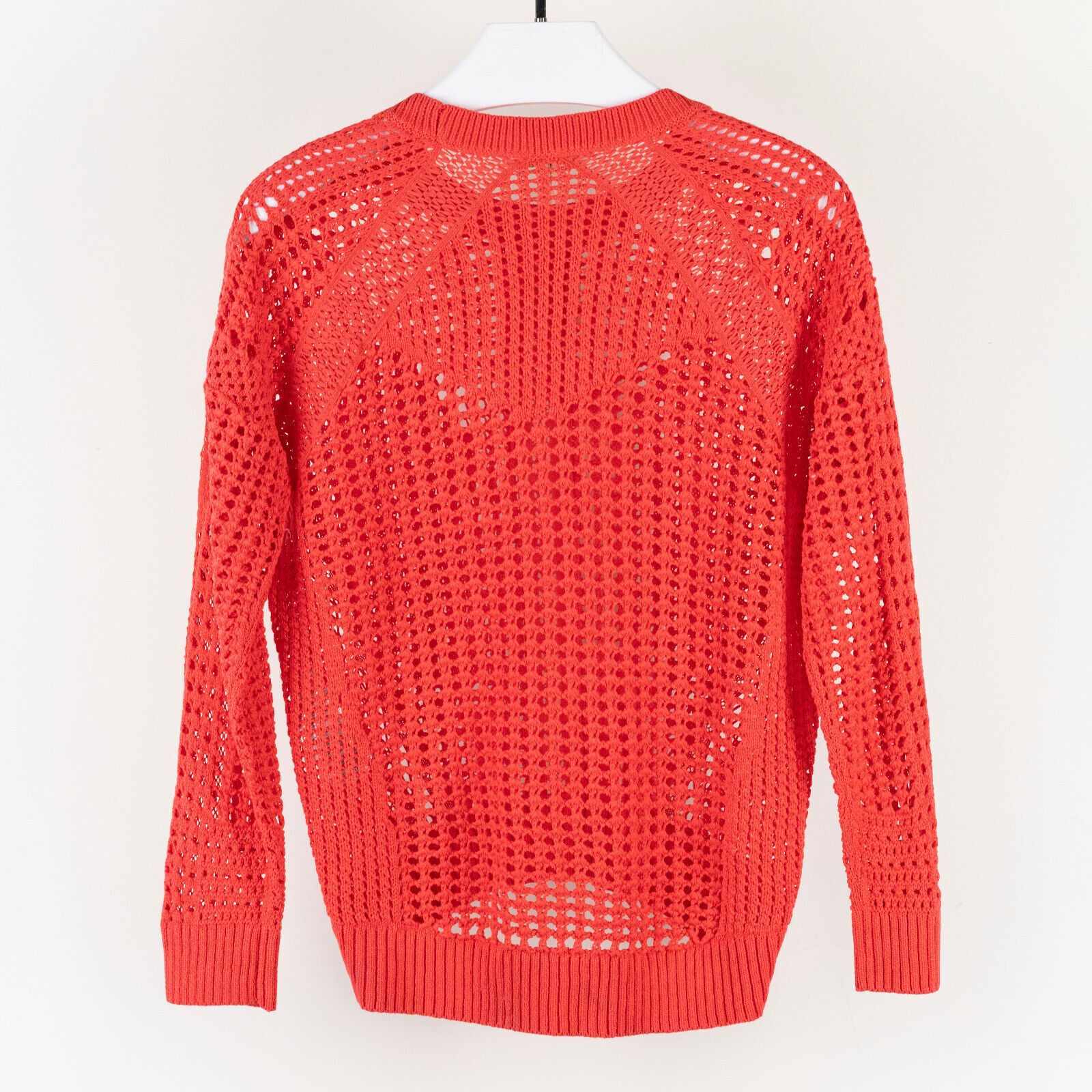 Maje Maje Women Mazet Open Knitwork Cotton Sweater Rouge Size 1/S Size S / US 4 / IT 40 - 5 Thumbnail