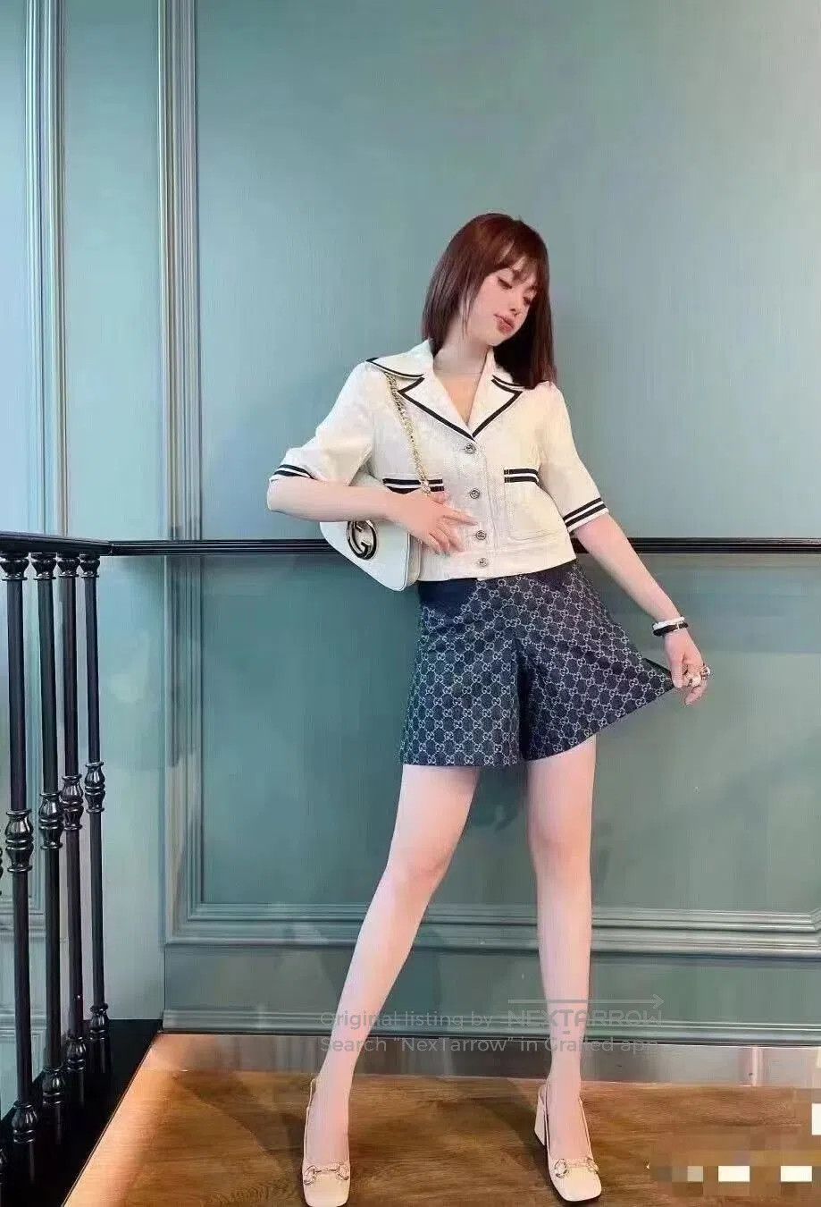 Gucci Gucci Logo Short Sleeve Jacket Outfit. Size XS / US 0-2 / IT 36-38 - 7 Thumbnail