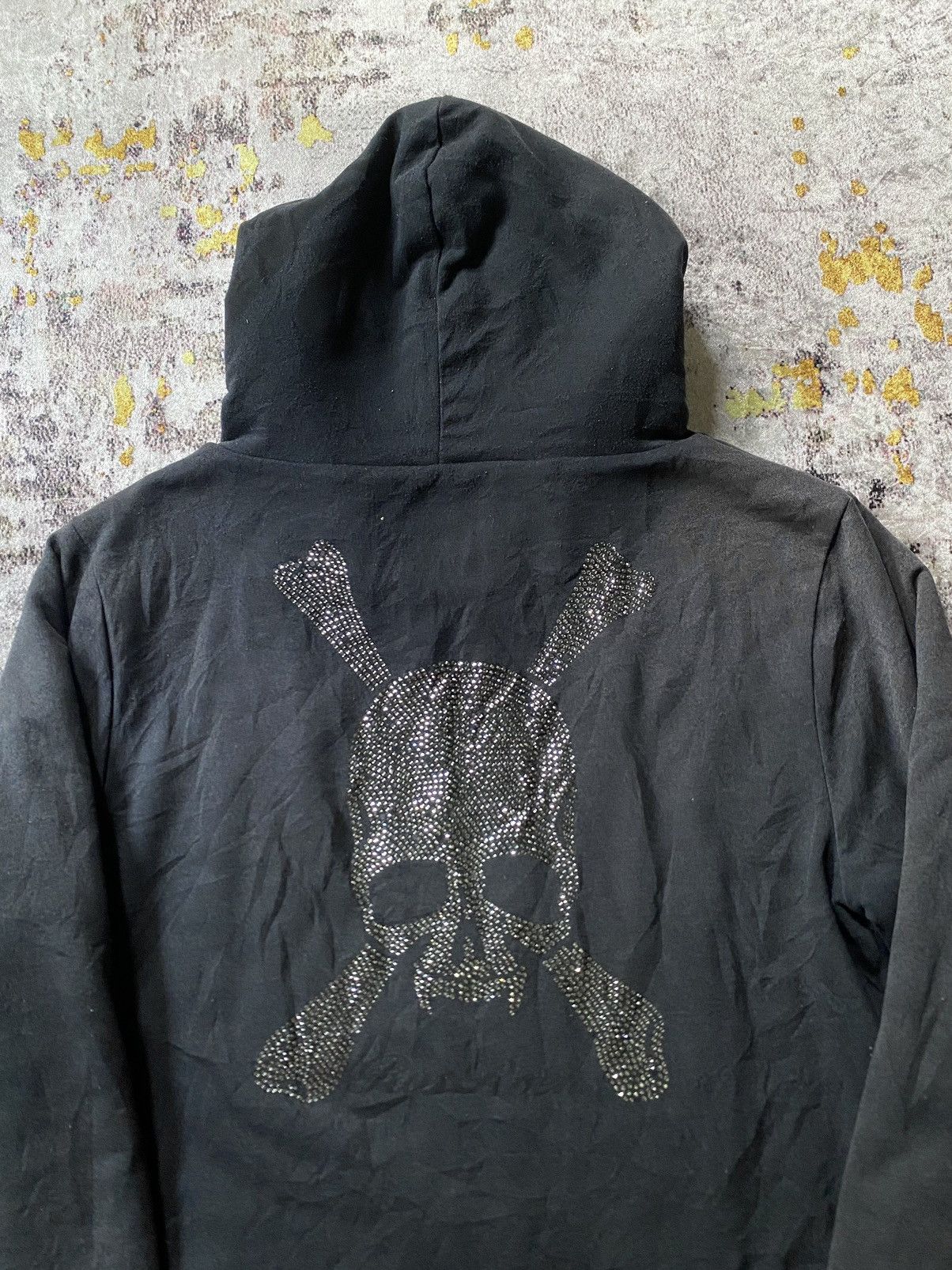 If Six Was Nine Crazy Faded Roen Gliter Skull Hoodie Ifsix Lgb Style Size US L / EU 52-54 / 3 - 5 Thumbnail