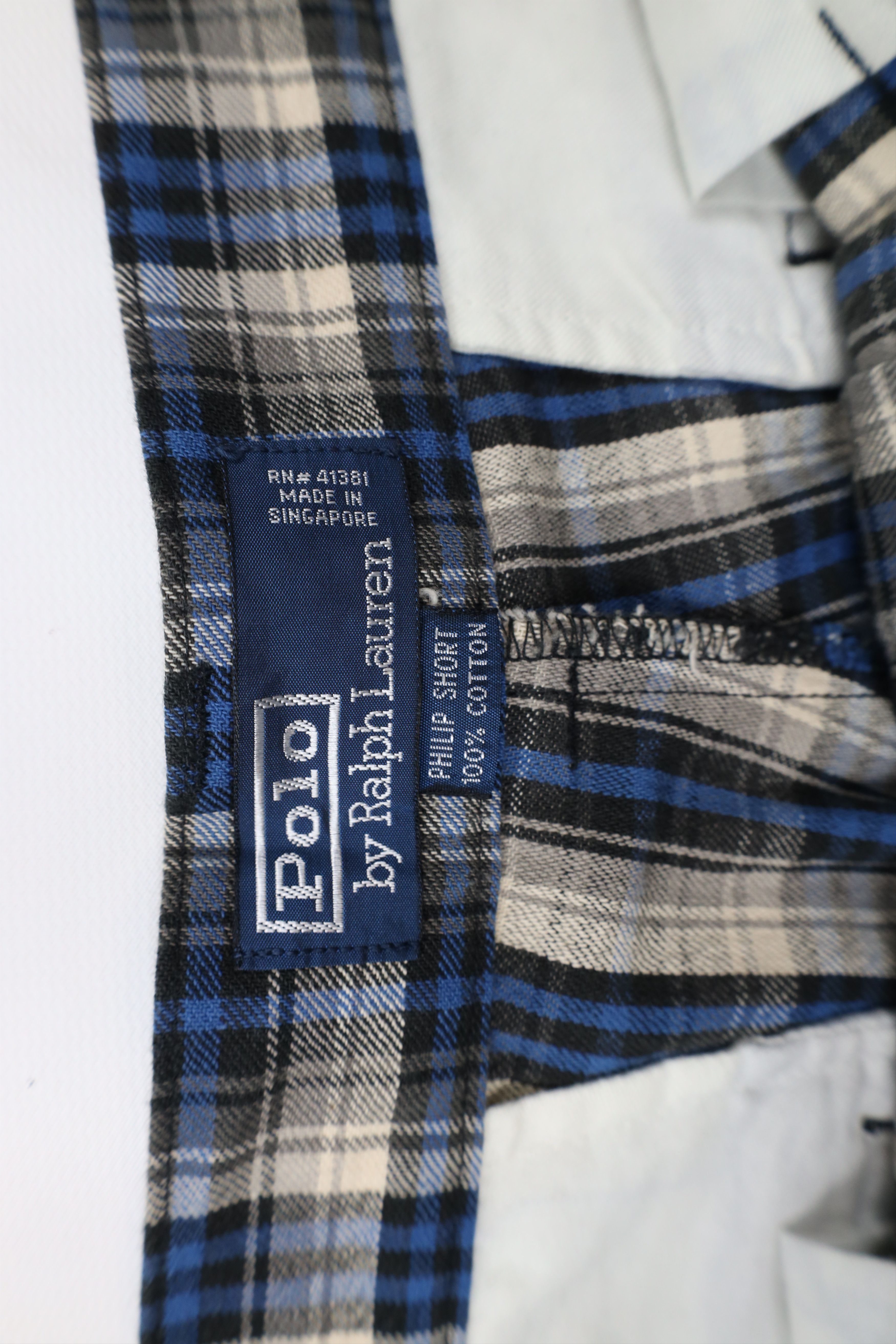 Ralph Lauren × Vintage Vintage 90s Ralph Lauren Knee Flannel Chino Shorts Plaid Size US 32 / EU 48 - 6 Thumbnail