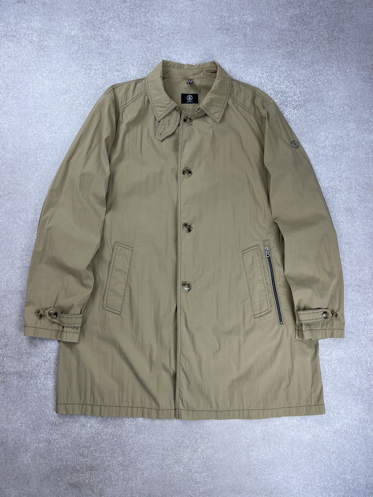 Bogner × Vintage Vintage Bogner Men’s Trench Coat Jacket Size US L / EU 52-54 / 3 - 1 Thumbnail