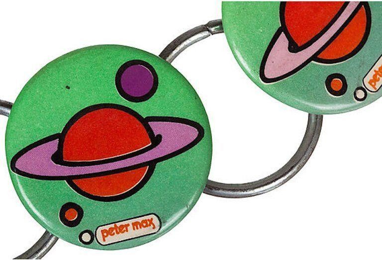 Designer Rare Runway Peter Max Saturn Button Necklace Belt Size ONE SIZE - 5 Thumbnail