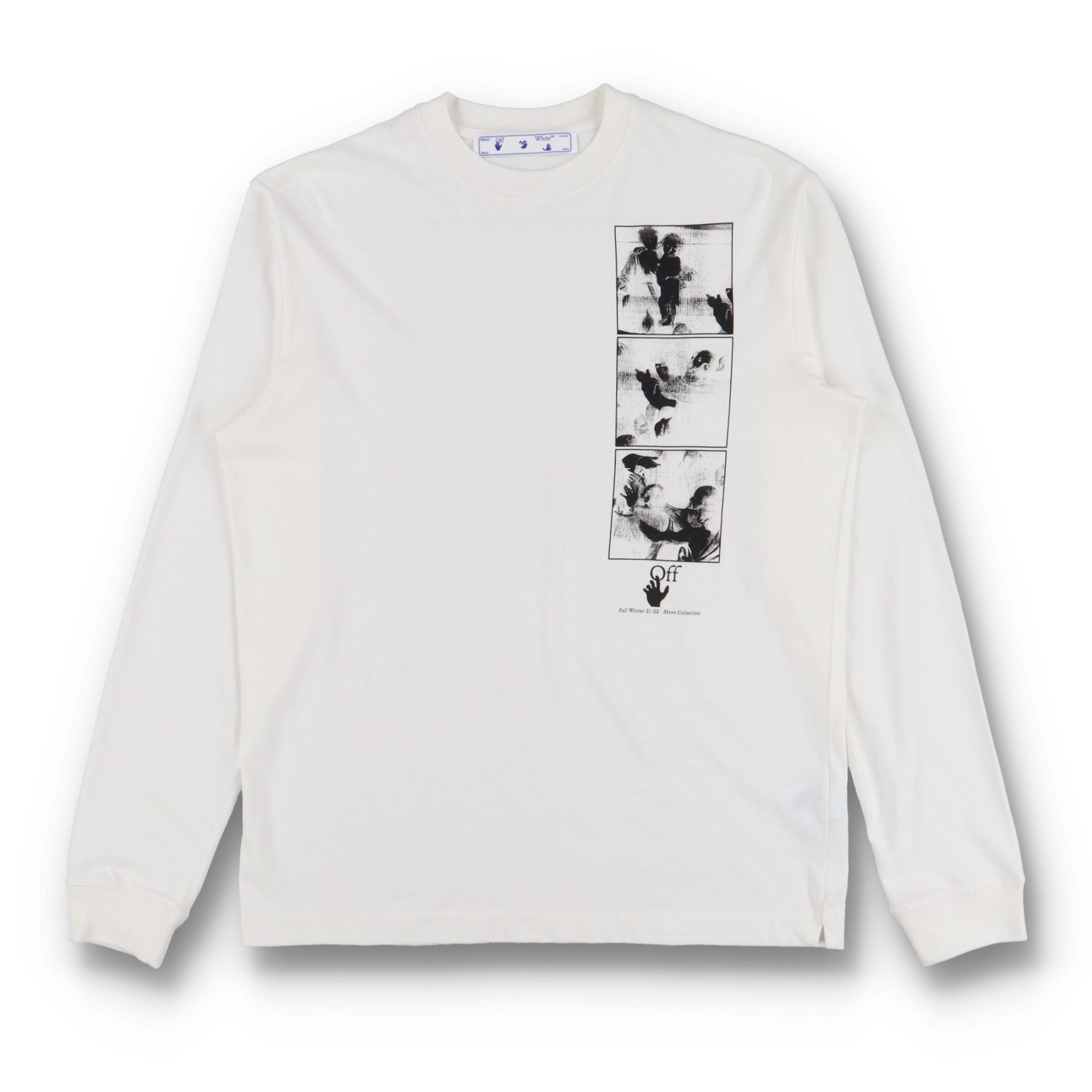 Off-White White Caravaggio Negative Long Sleeve Skate T-Shirt Size US M / EU 48-50 / 2 - 1 Thumbnail