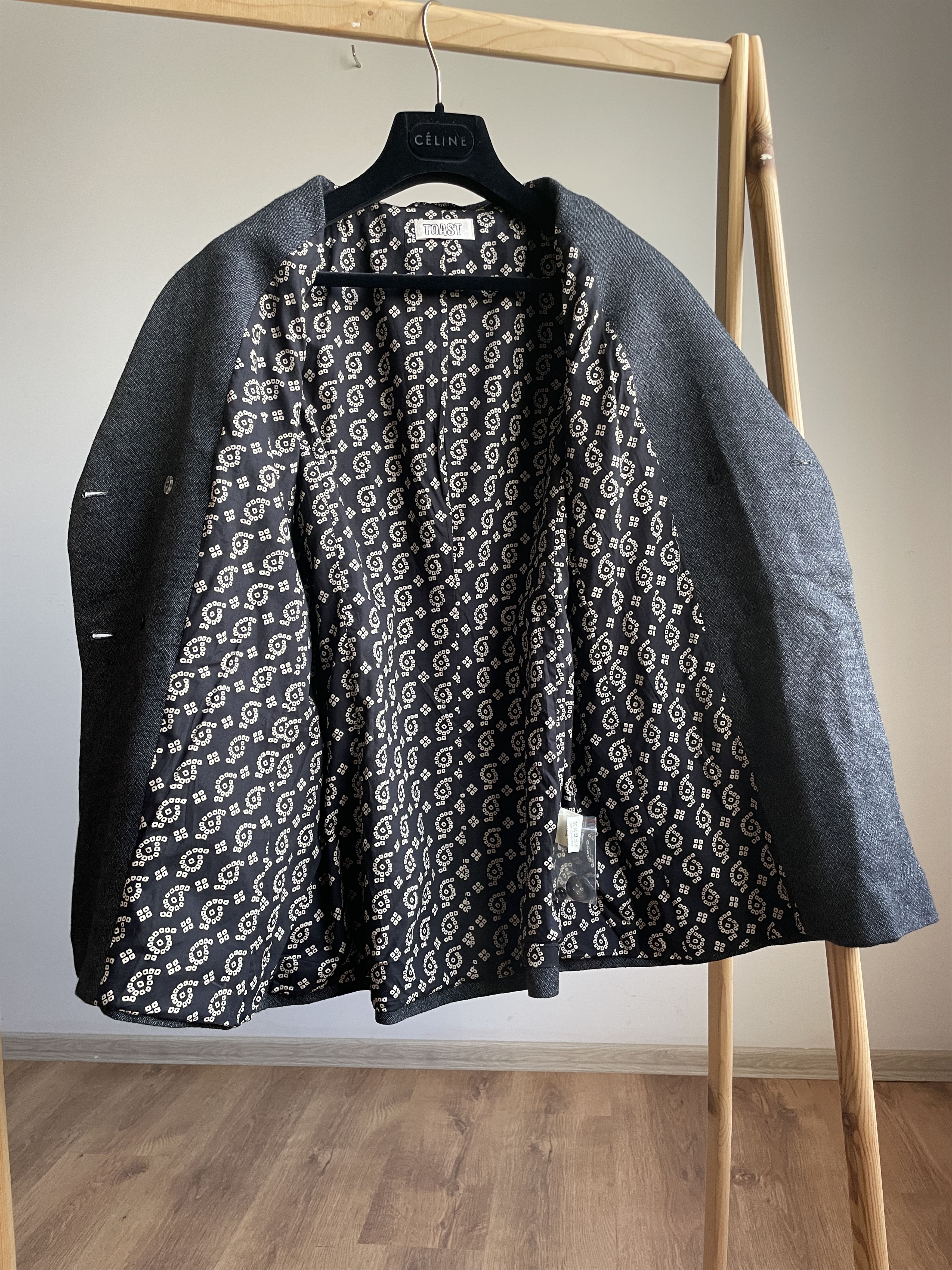 Other Toast Womens Linen Wool Blend Double Breasted Blazer Size L / US 10 / IT 46 - 3 Thumbnail