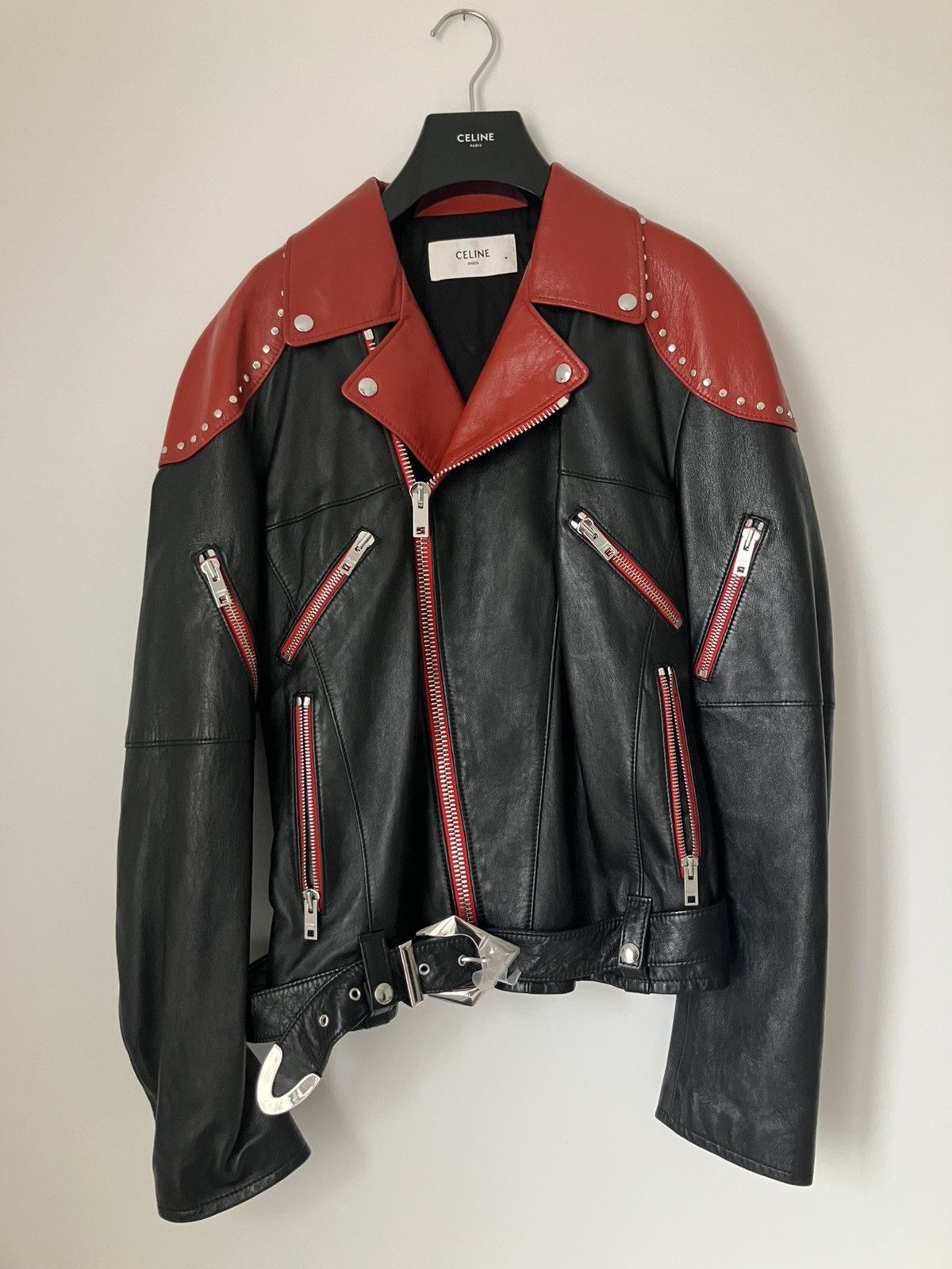 Celine FW22 studded lambskin biker Size US M / EU 48-50 / 2 - 1 Thumbnail