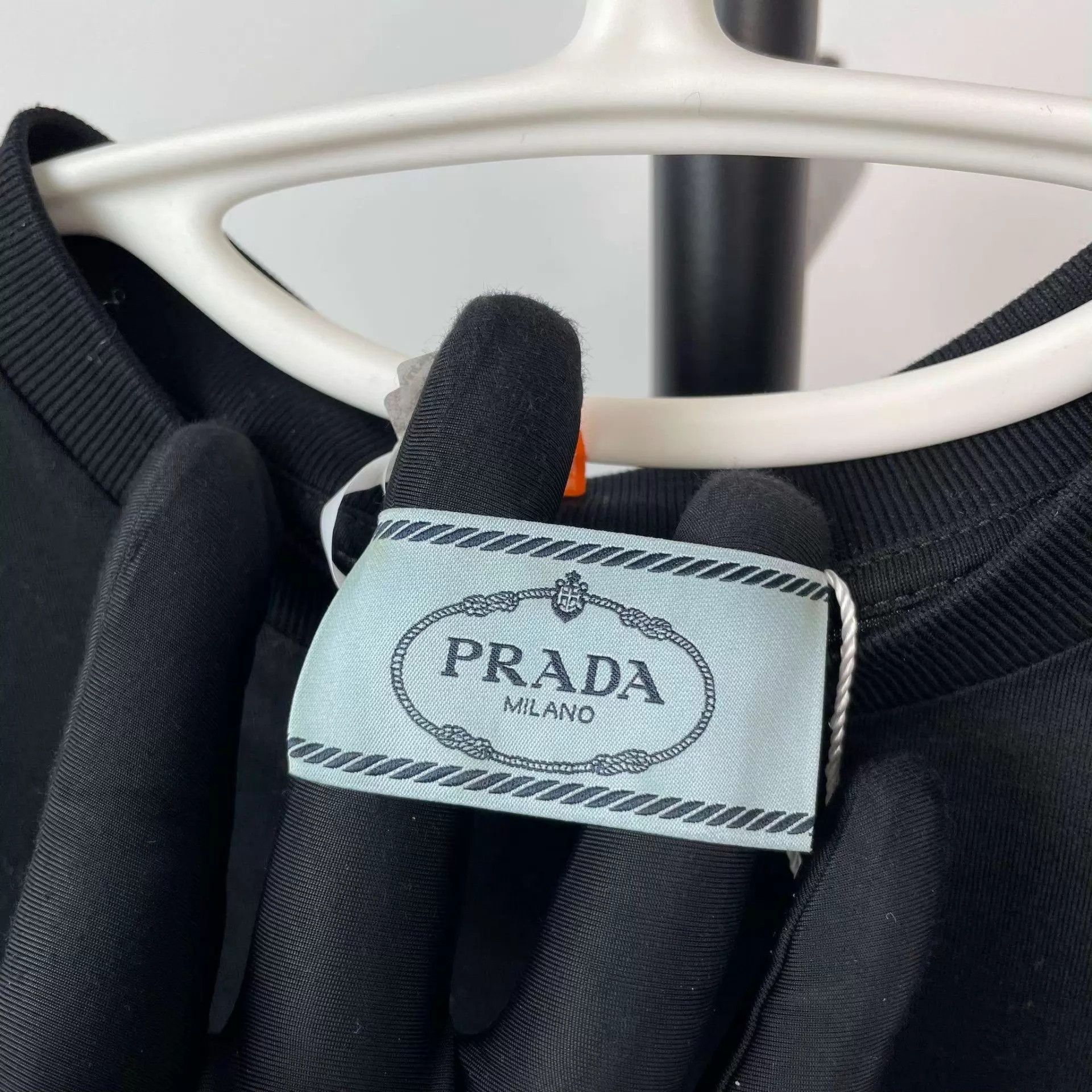 Prada Prada Logo Print Short-Sleeve Tee S Black Size US S / EU 44-46 / 1 - 4 Thumbnail