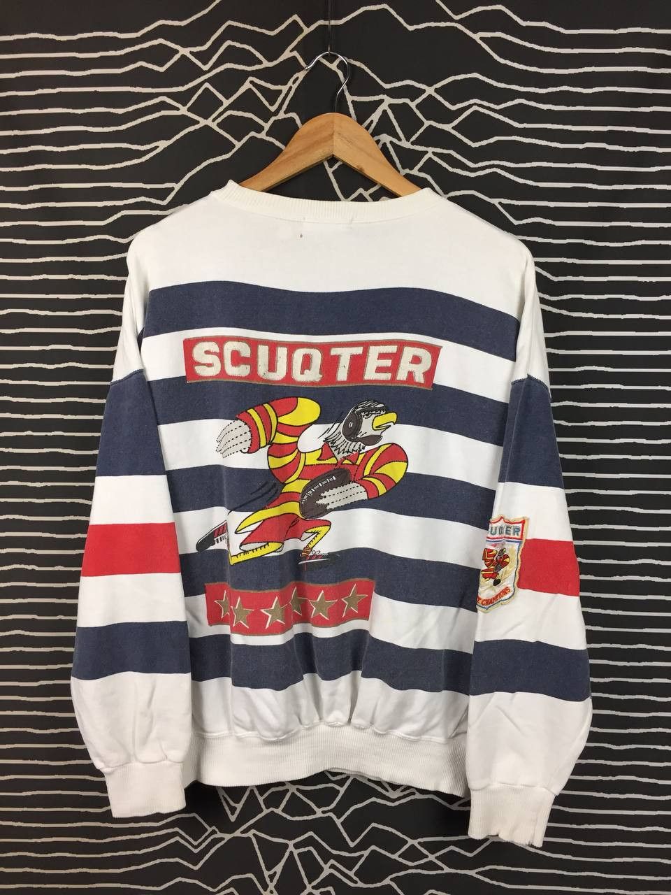 Vintage Vtg KEN. CLUB USA Rugby Scuqter Striped Sweatshirt Size US XL / EU 56 / 4 - 11 Thumbnail