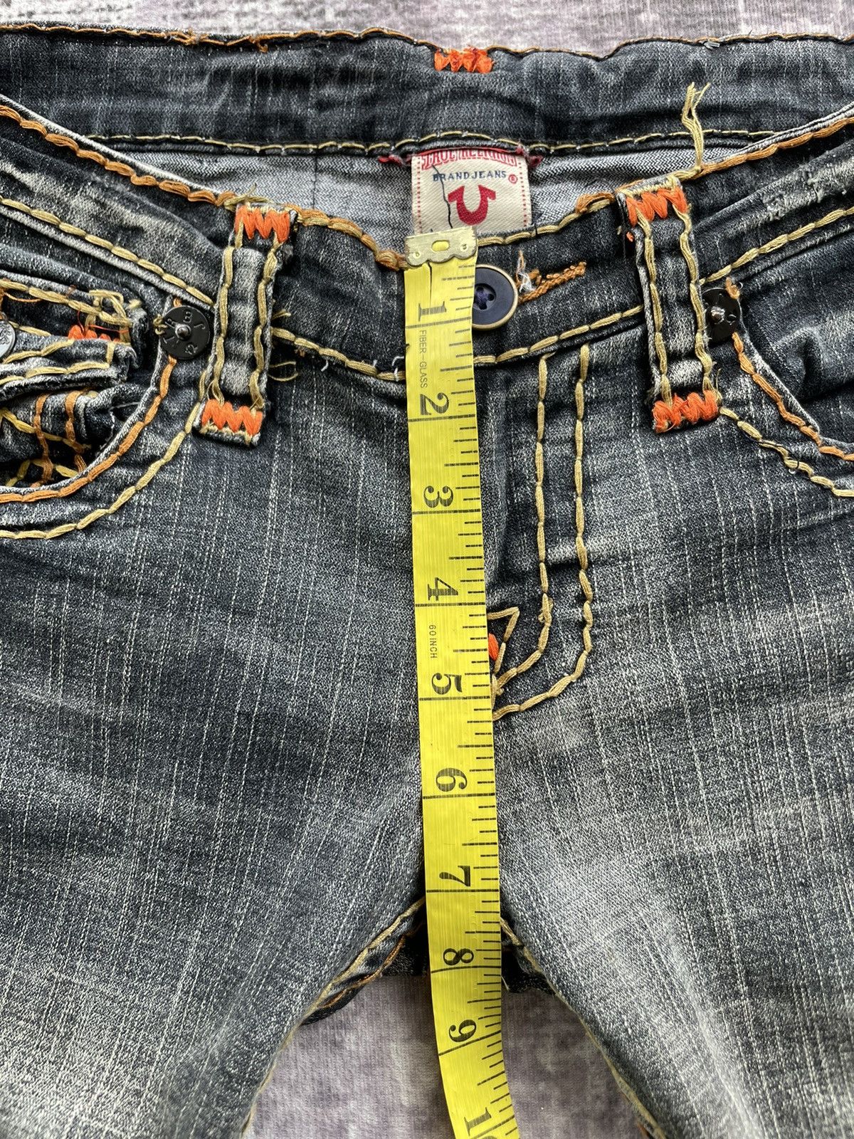 True Religion TRUE RELIGION RICKY SUPER QT ORANGE YELLOW DOUBLE STITCH Size US 28 / EU 44 - 11 Thumbnail